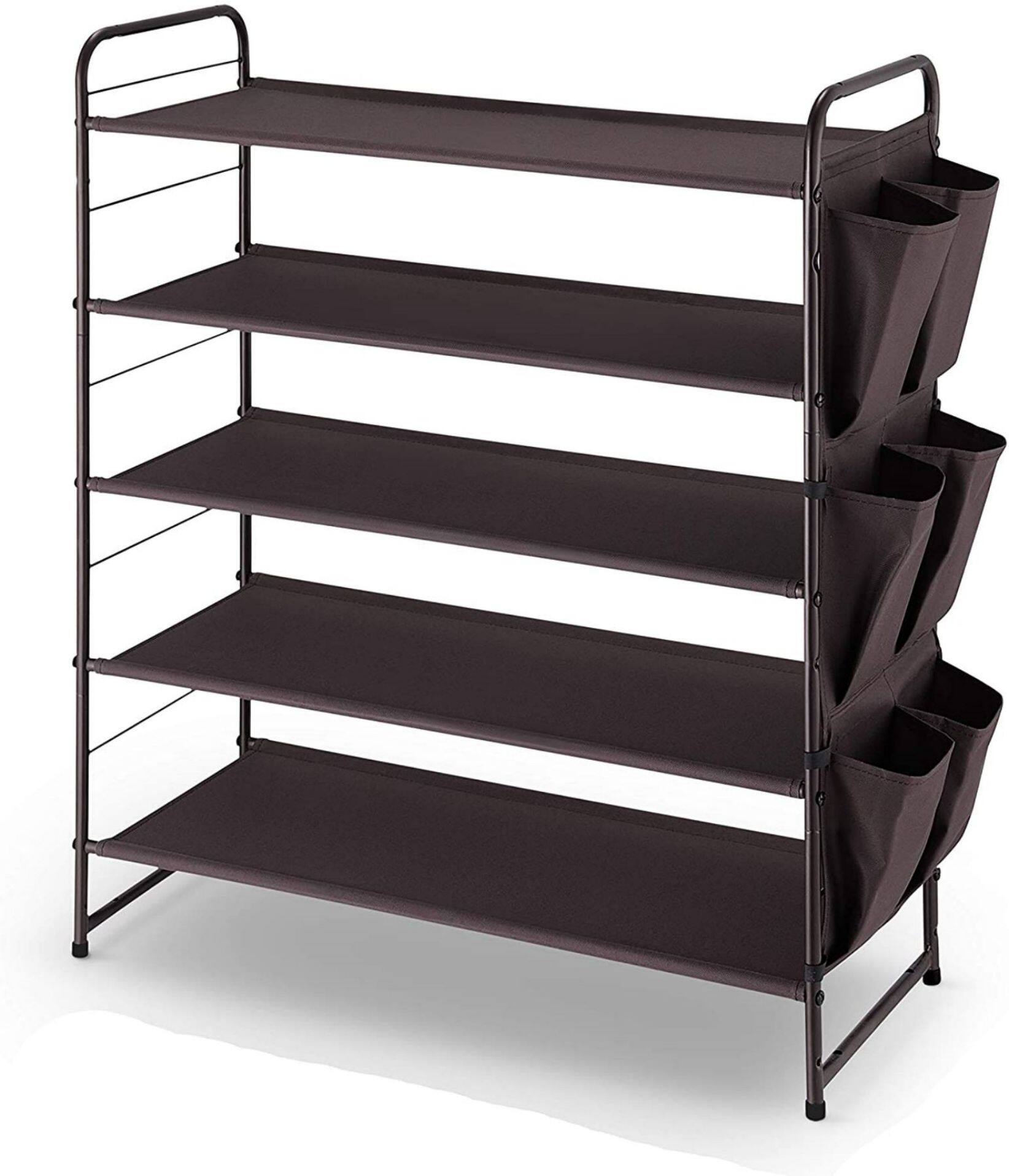 NEX™ Oumilen Bronze 5-Tier Stackable Shoe Rack