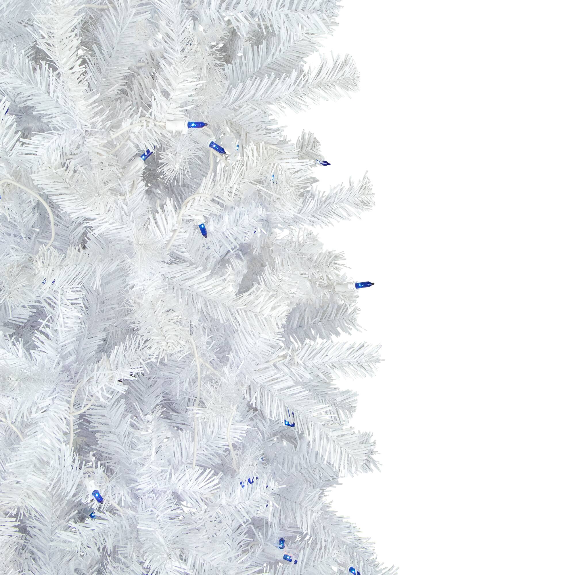 6.5ft. Pre-Lit Woodbury White Pine Artificial Christmas Tree, Blue Lights