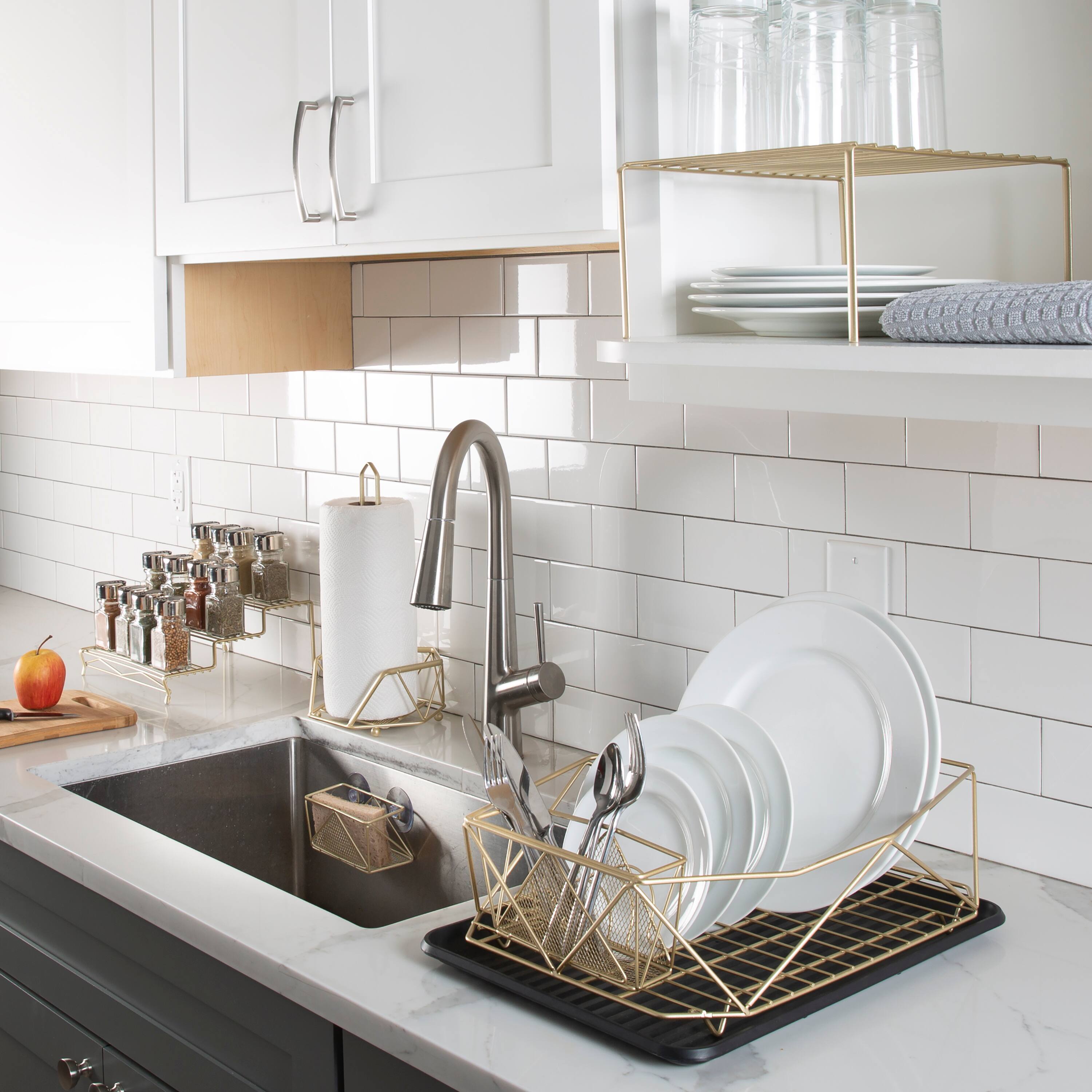 Kitchen Details Satin Gold Medium Helper Shelf