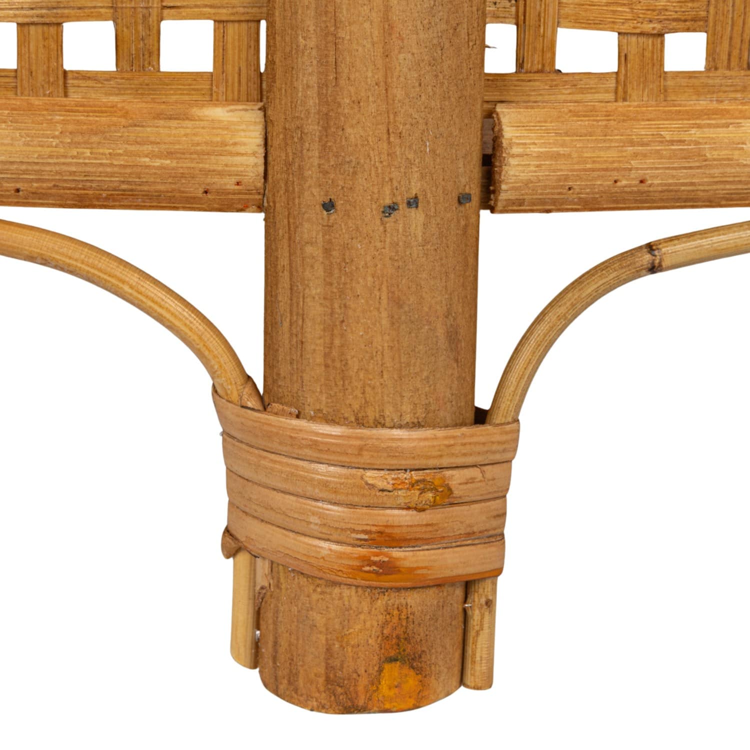 Hello Honey® Round Bamboo & Rattan Accent Table