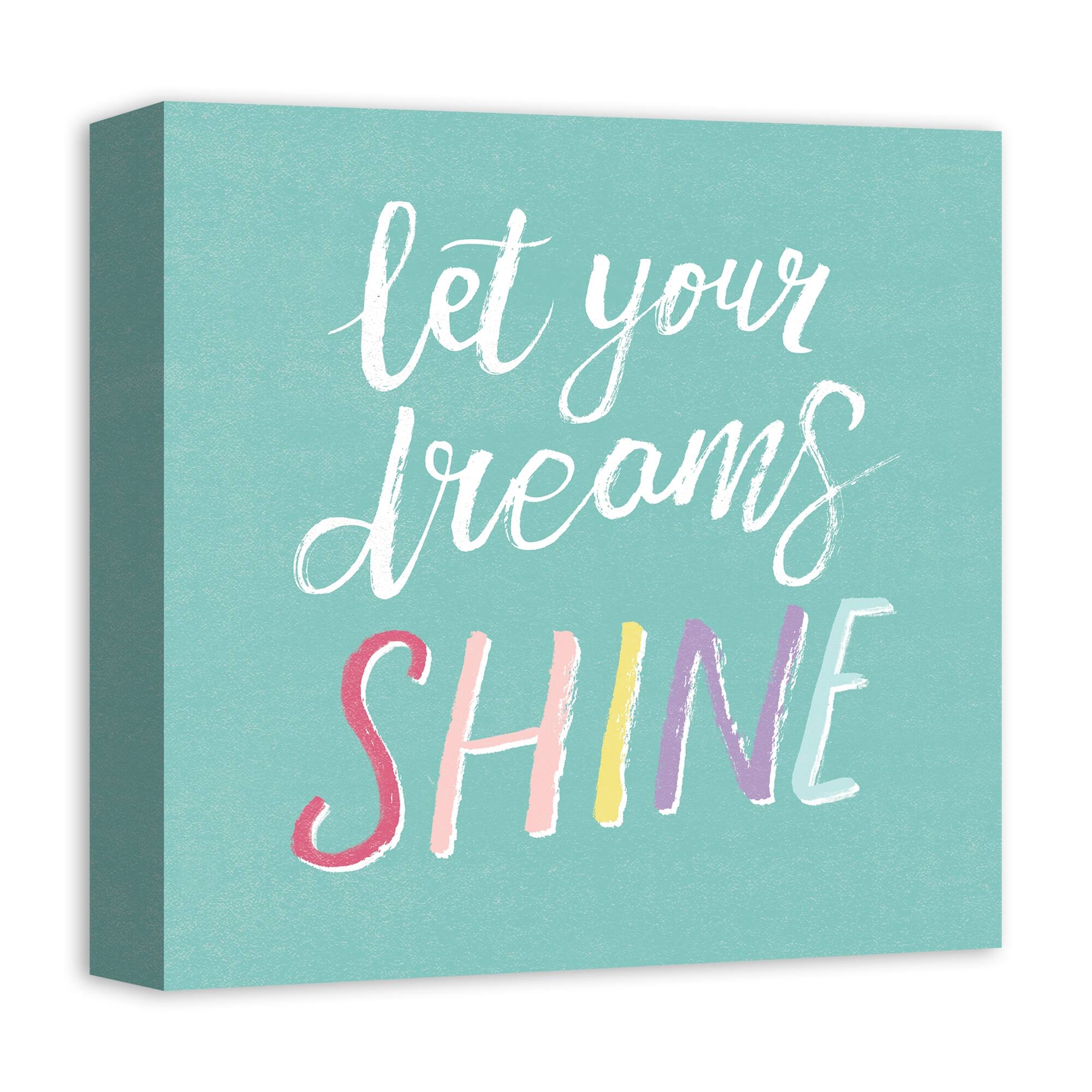 Let Your Dreams Shine 12" x 12" Canvas Wall Art