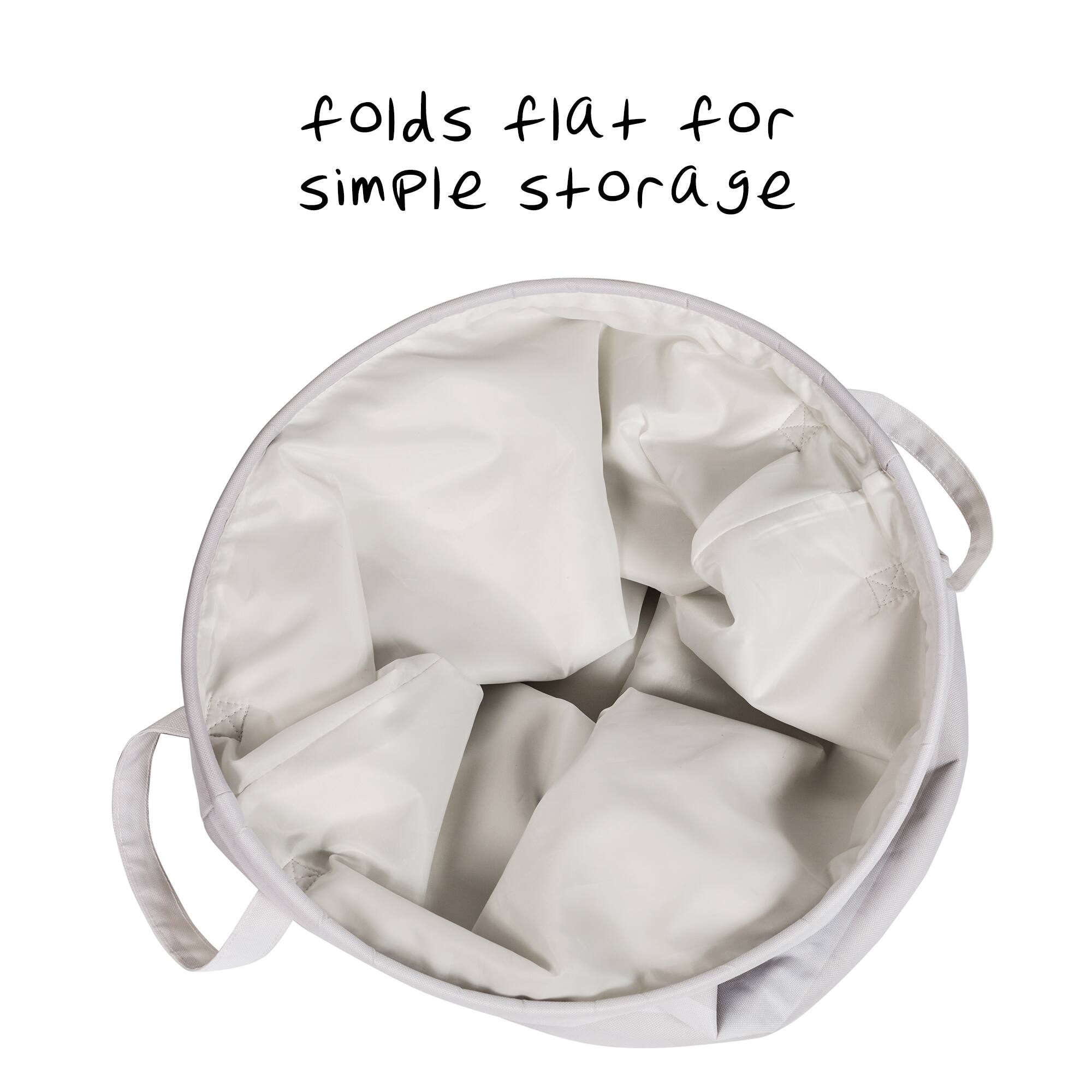 Honey Can Do 20&#x22; Gray Stripe Kids Hamper