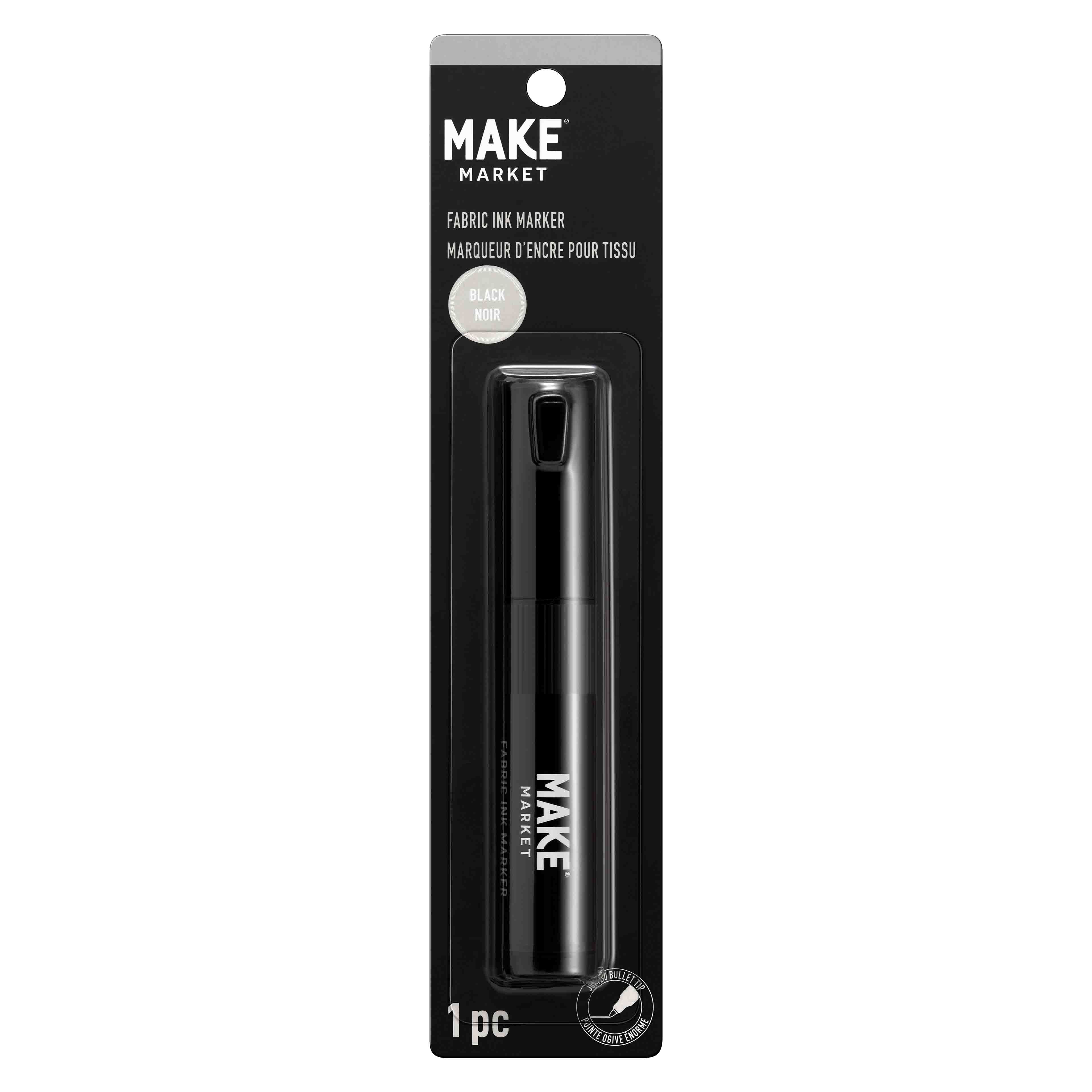 Jumbo Black Bullet Tip Permanent Fabric Ink Marker by Make Market&#xAE;