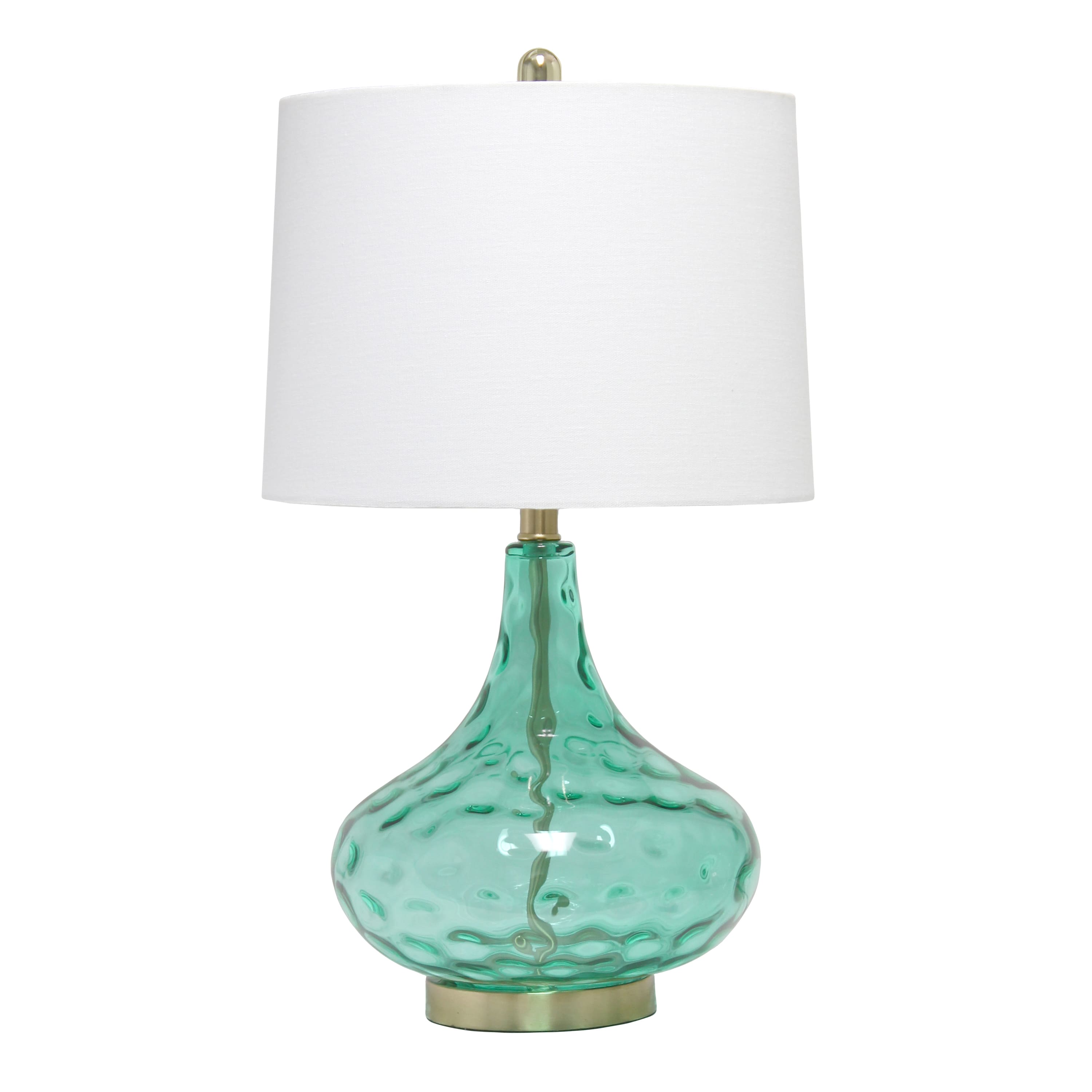 Lalia Home Classix 24&#x22; Seafoam Green Dimpled Glass Table Lamp