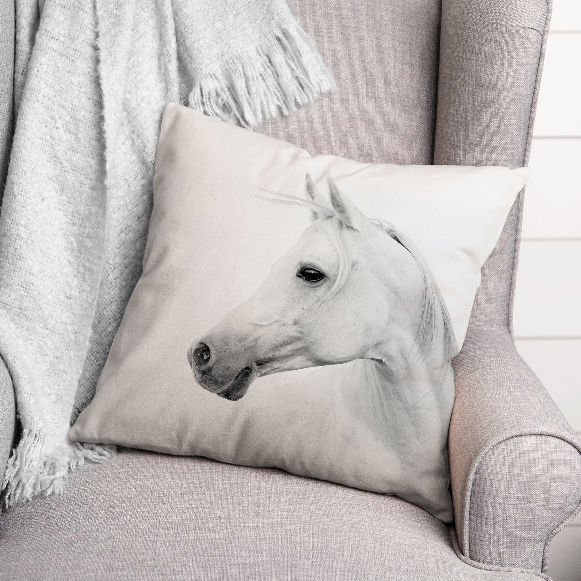 Magestic Horse 18" x 18" Throw Pillow