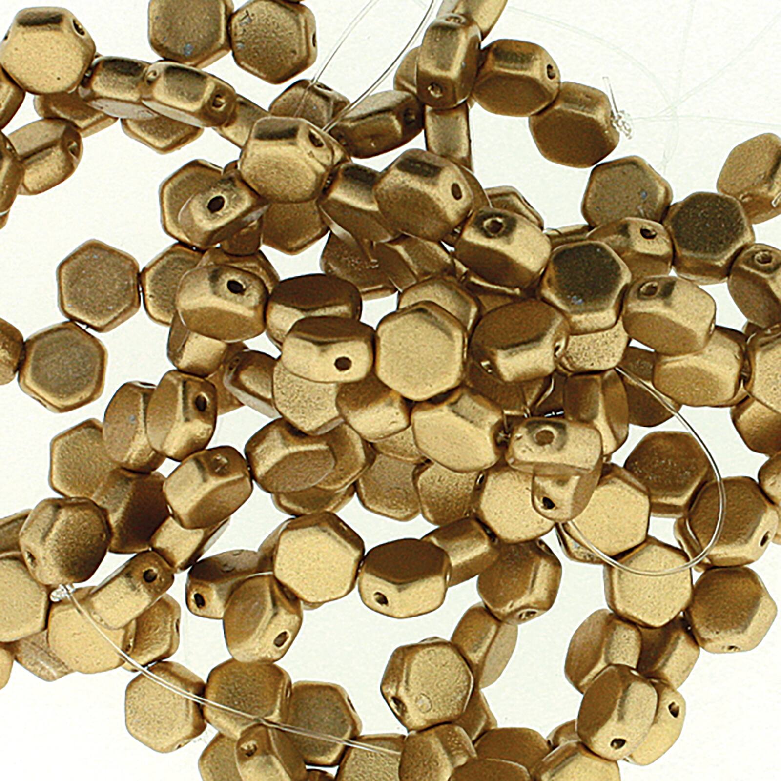 The Beadsmith® Honeycomb 2-Hole Czech Glass Hexagon Beads