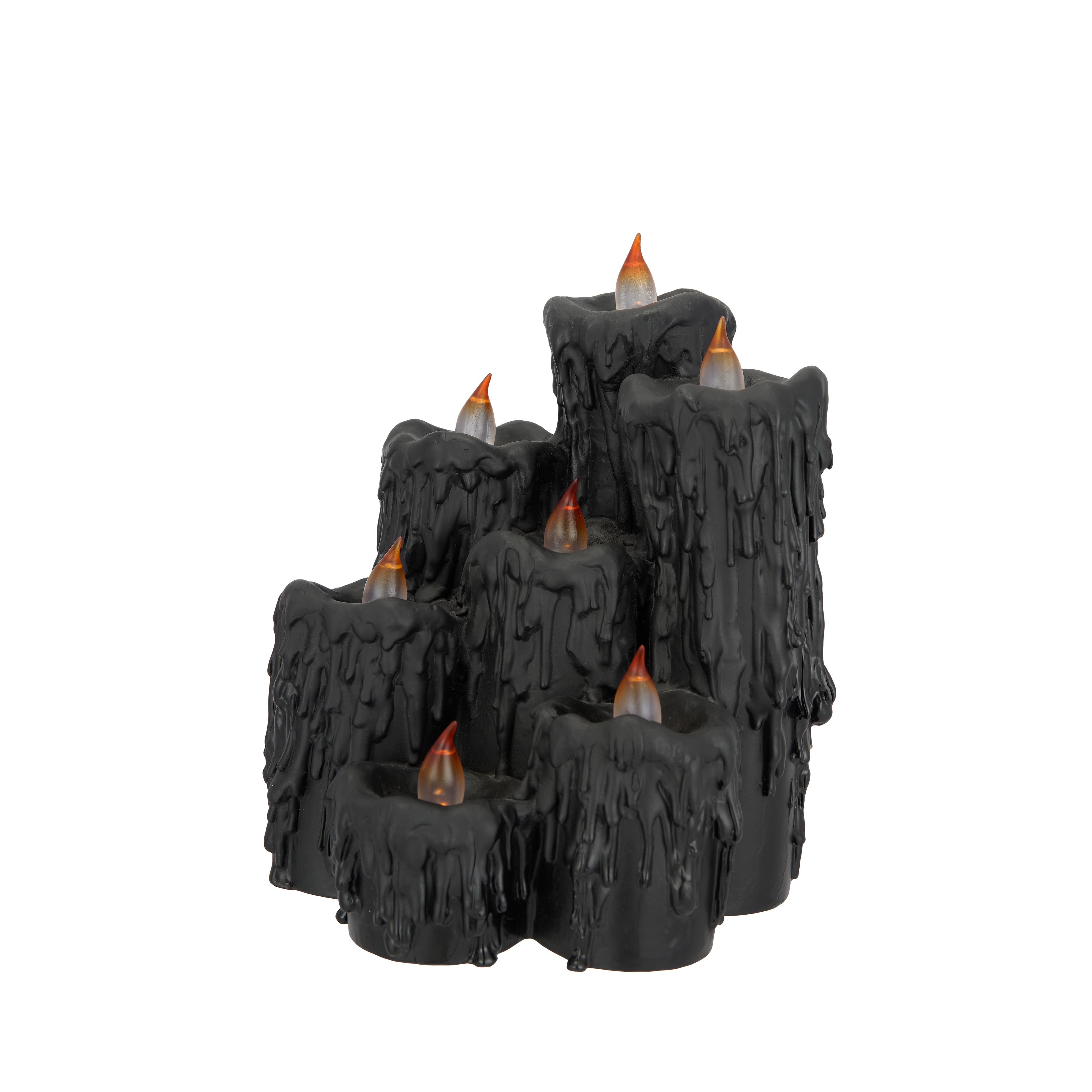 9&#x22; Black Halloween LED Candle Stack by Ashland&#xAE;