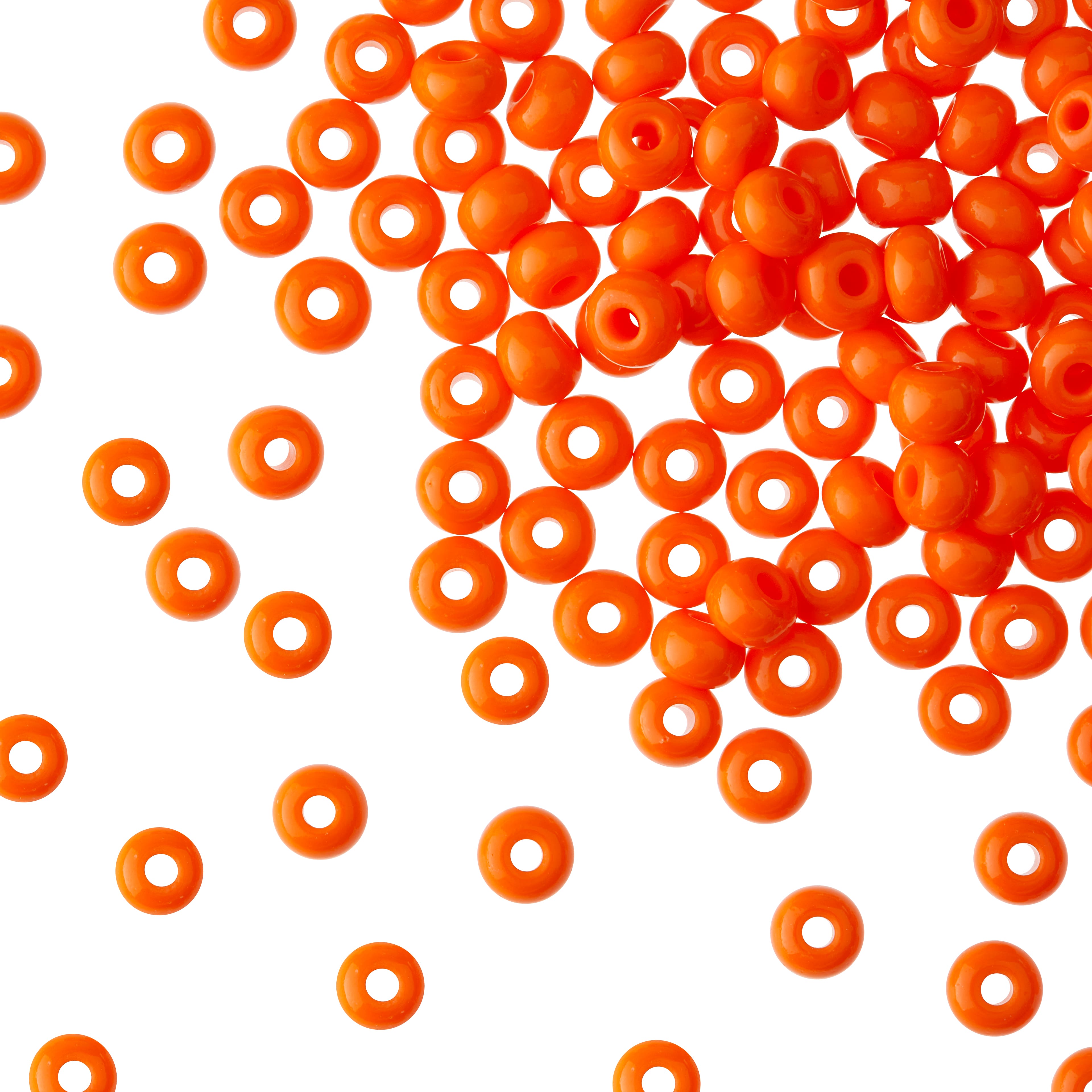 12 Pack: John Bead Saffron Orange Opaque Czech Glass Seed Beads, 6/0
