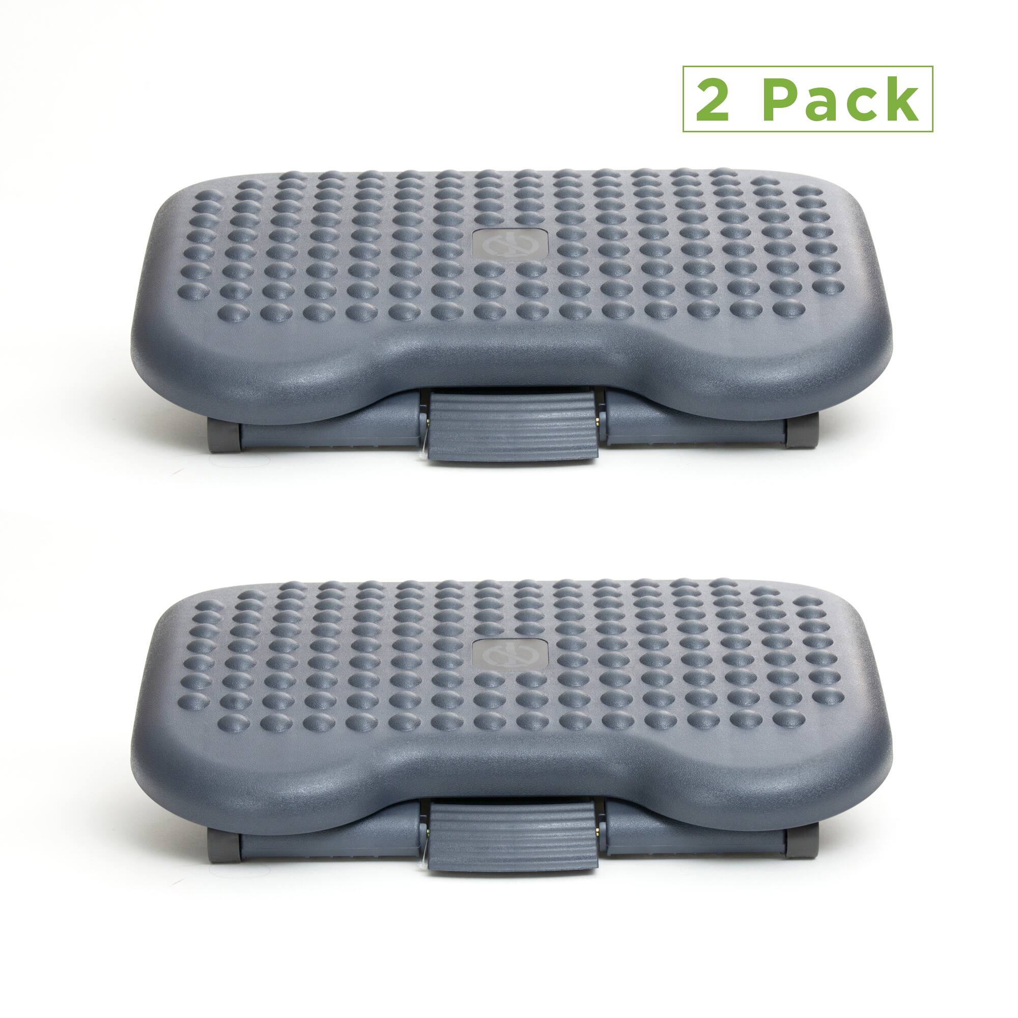 Mind Reader Black Adjustable Ergonomic Foot Rest, 2ct.