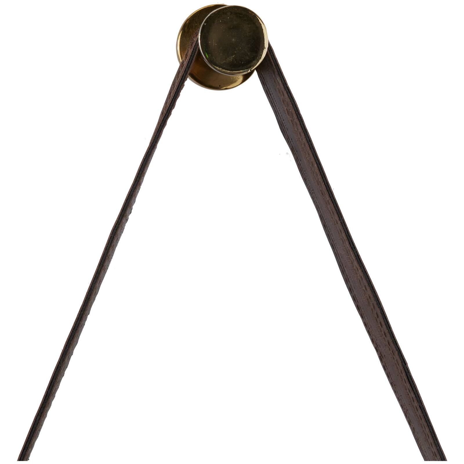 27" Black Stainless Steel Wall Clock with Leather Hanging Straps