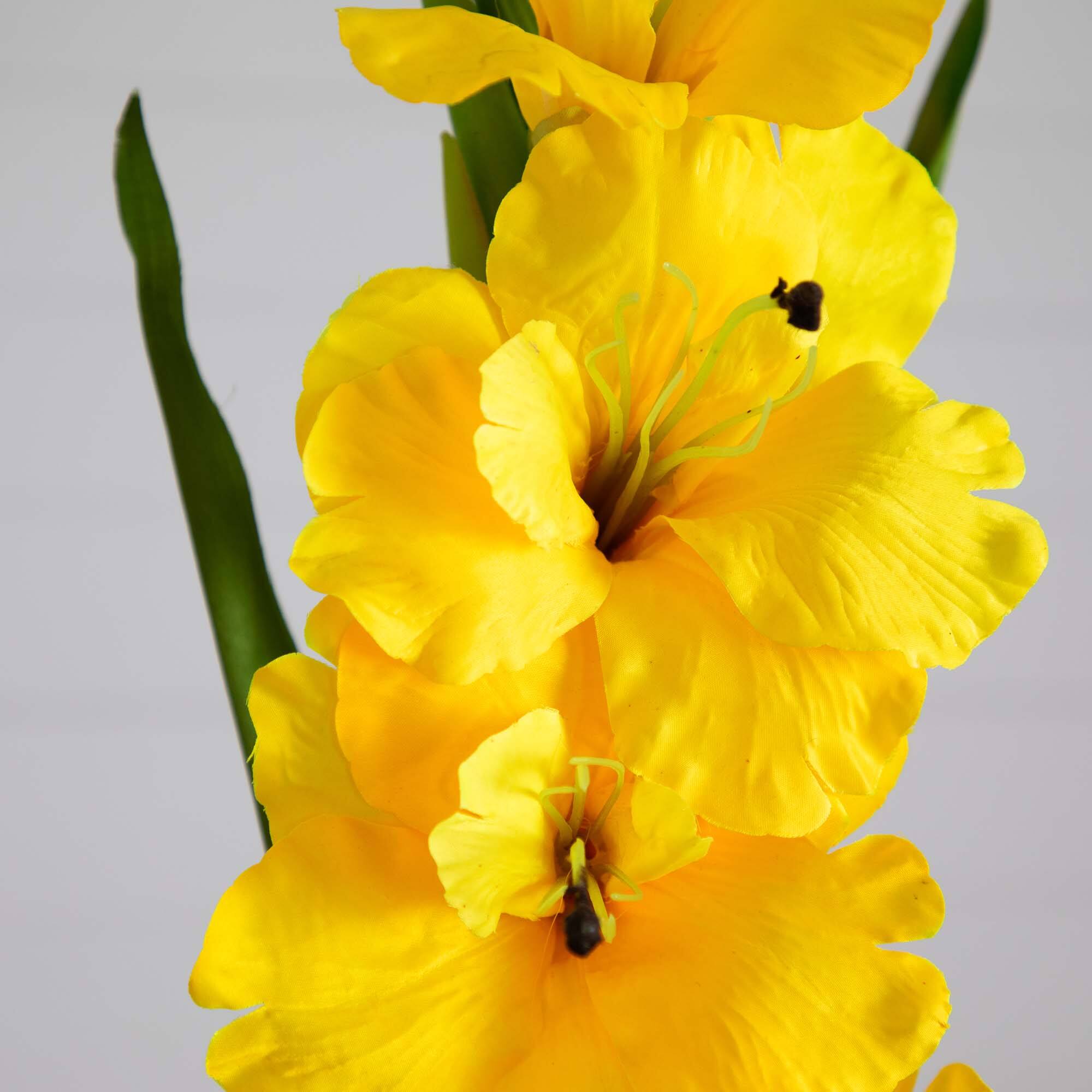 45&#x22; Yellow Gladiolus Flower Stems, 3ct.