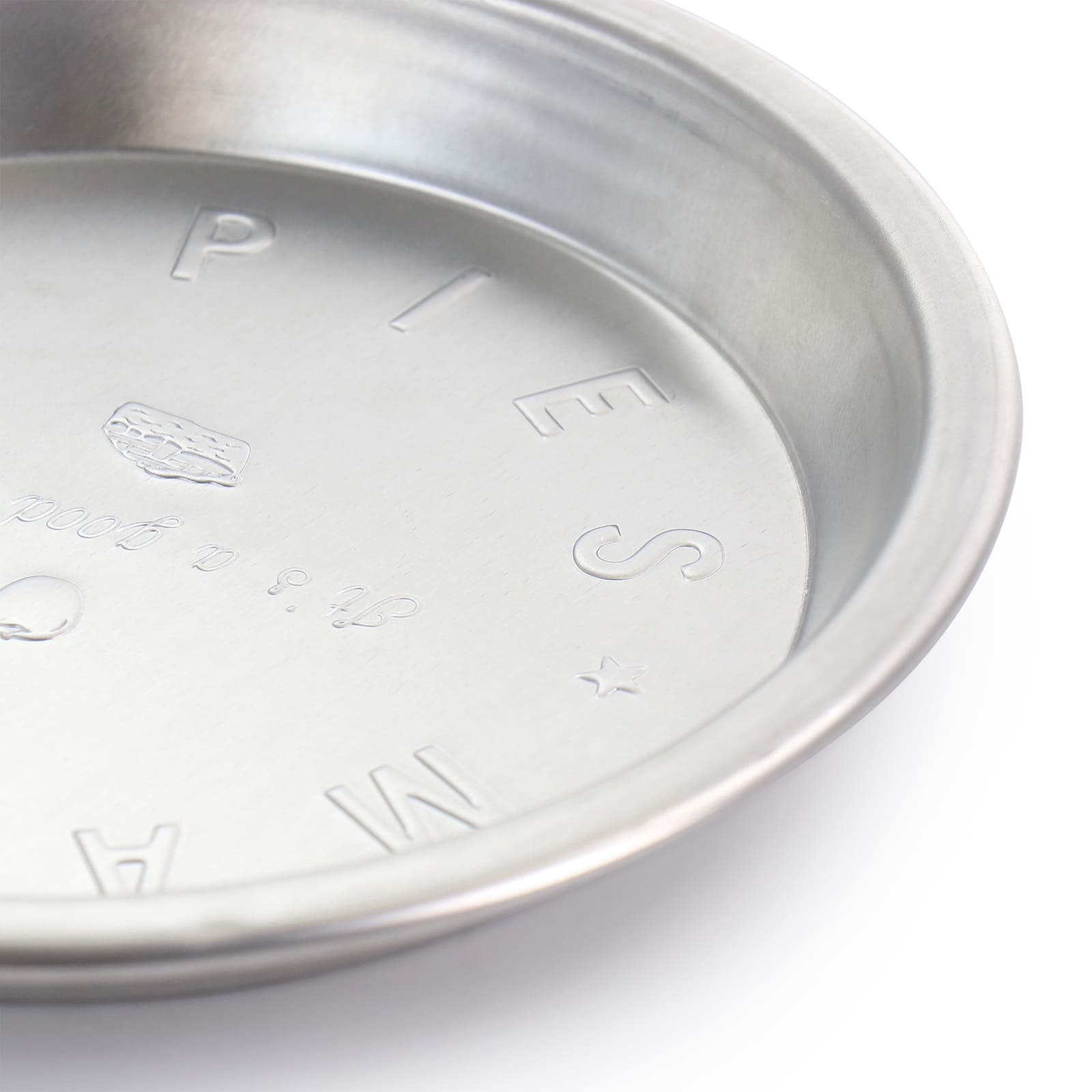 Martha Stewart Silver 9" Round Embossed Aluminum Pie Pan