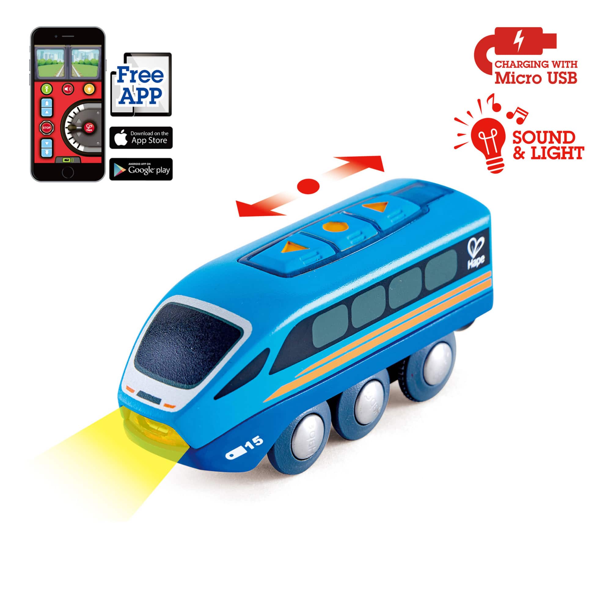 Hape Blue Remote Control Engine Train