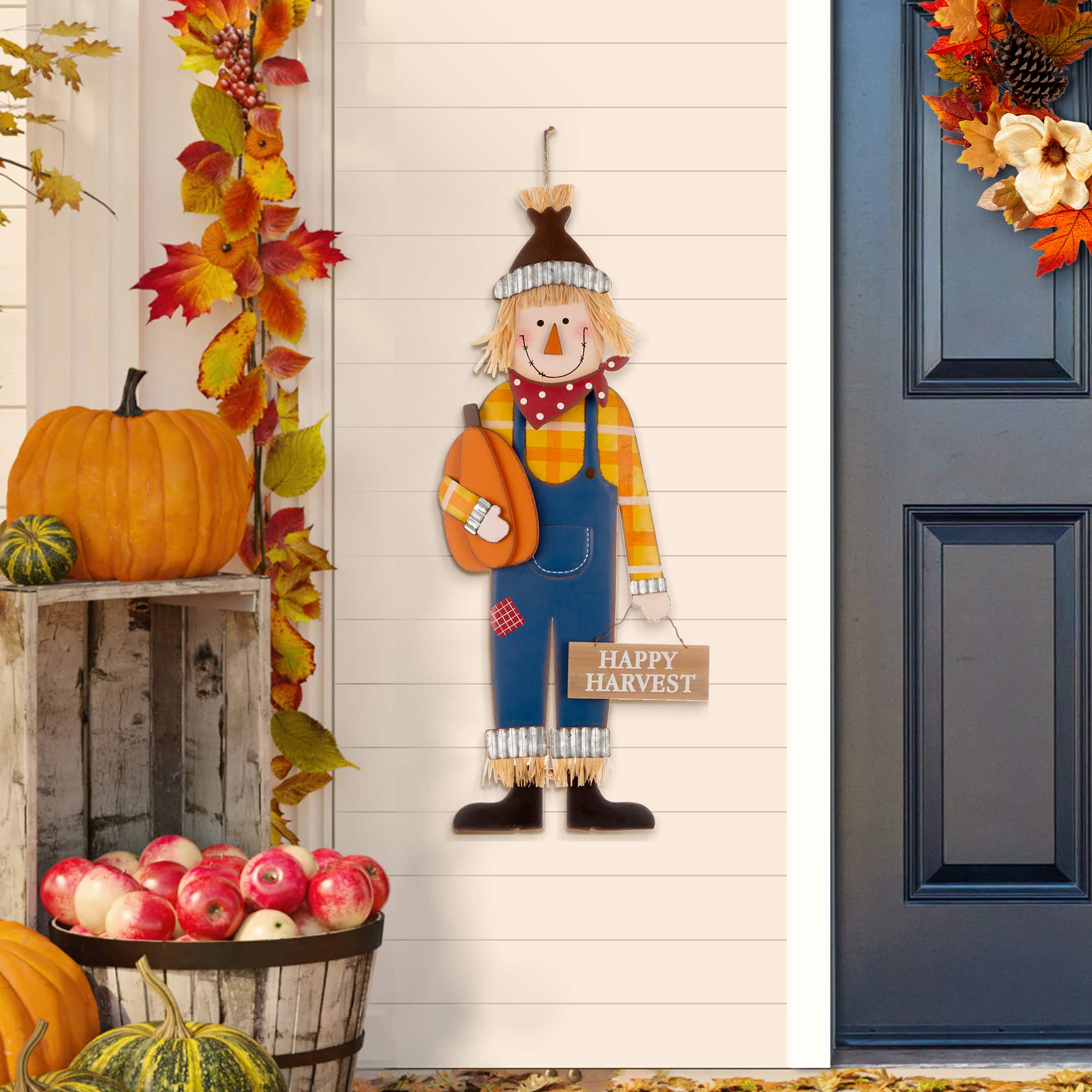 36" GlitzHome® Happy Harvest Scarecrow Yard Stake