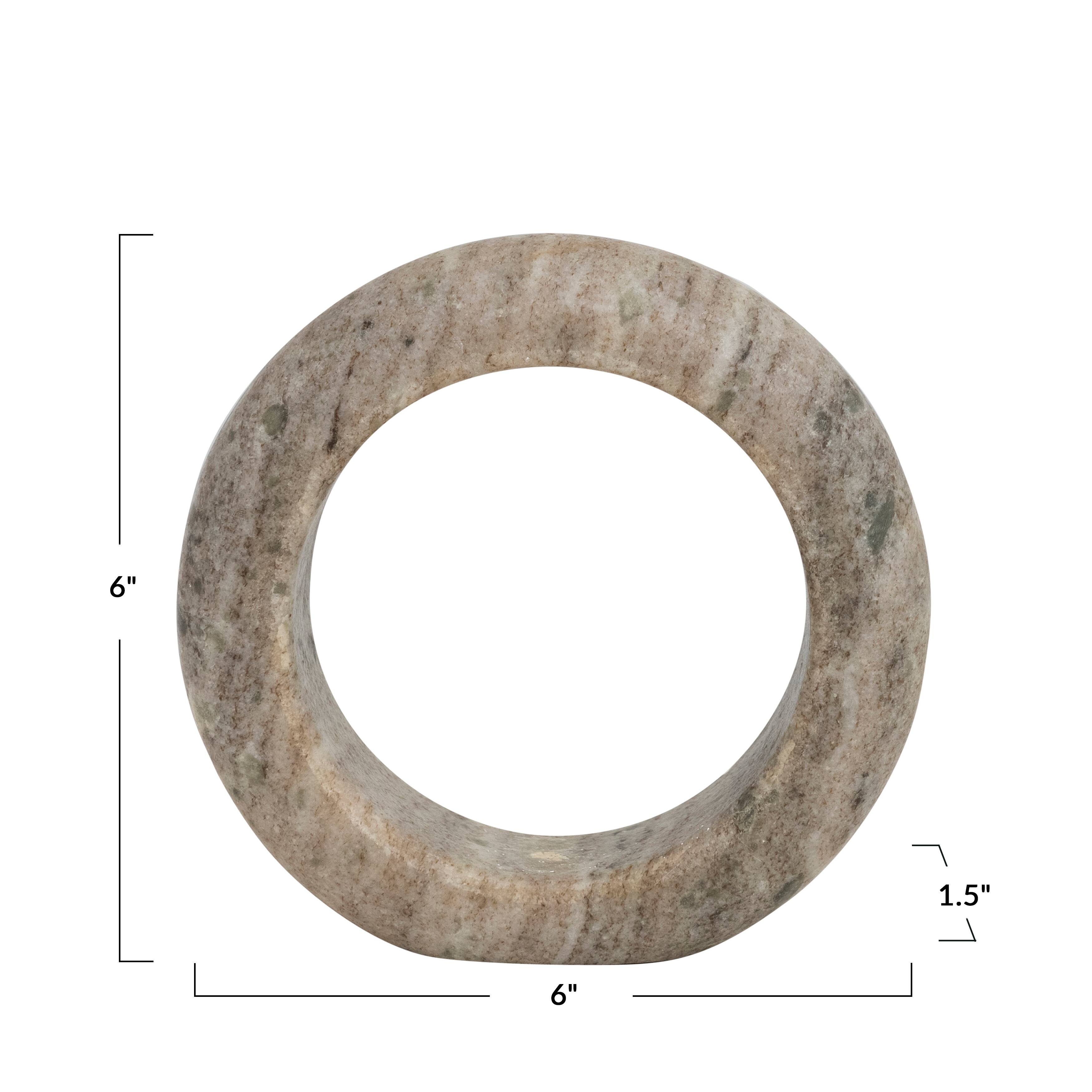 Hello Honey&#xAE; 6&#x22; Beige Modern Marble Circle Incense Holder