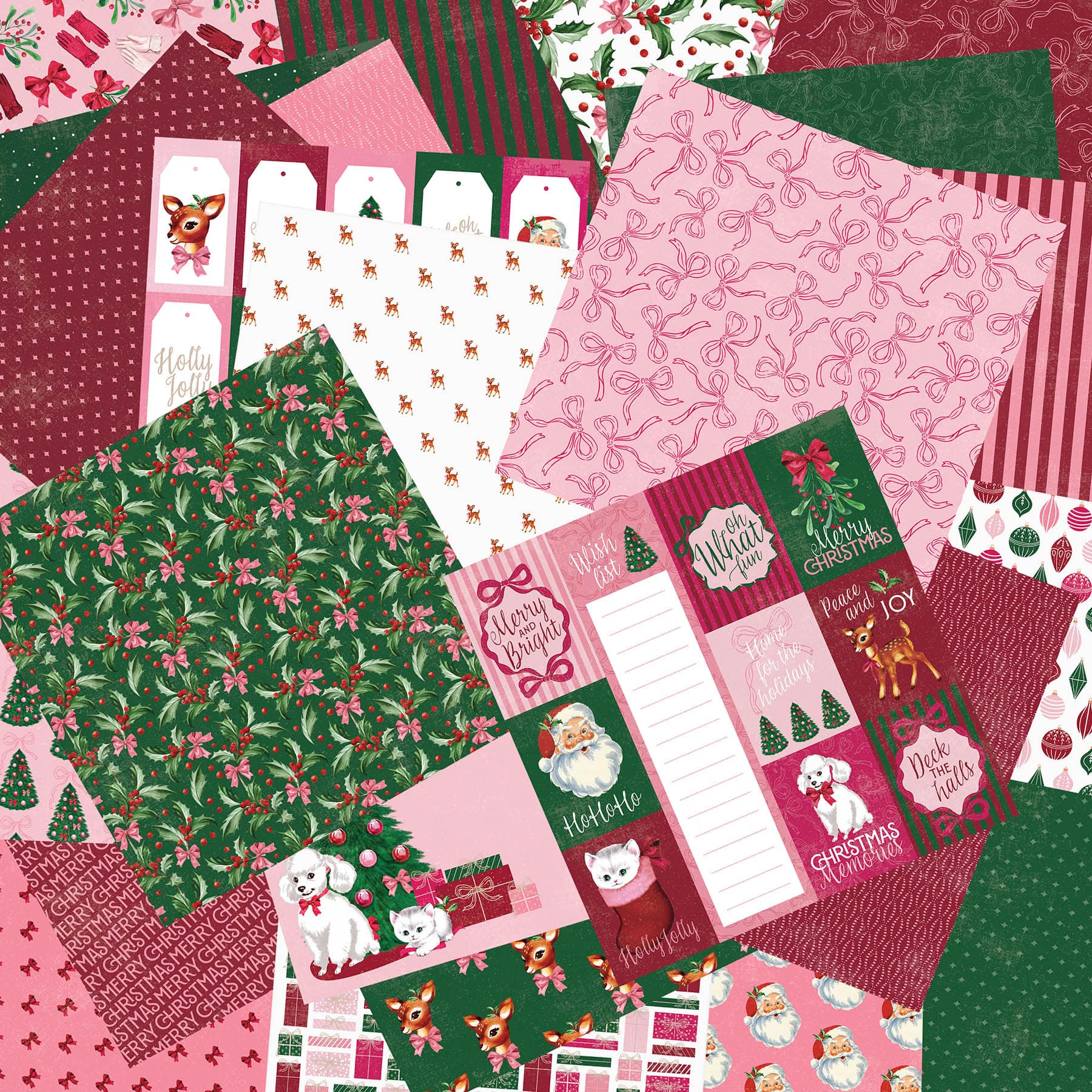 6&#x22; x 6&#x22; Holly Jolly Double-Sided Paper Pad, 24 Sheets by Recollections&#x2122;