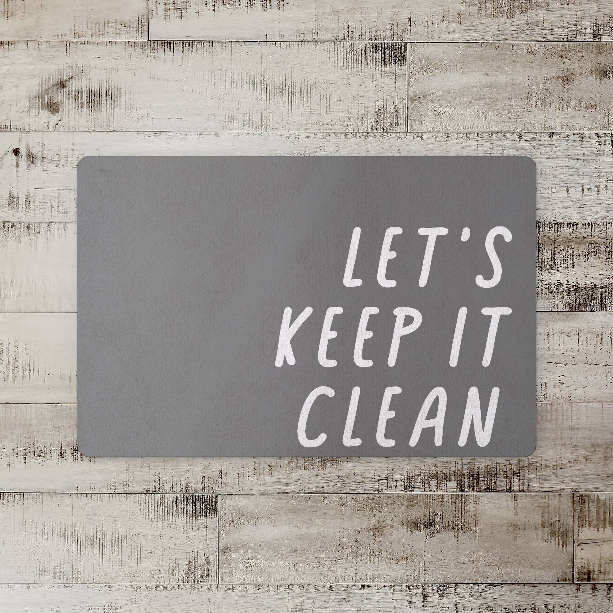 Let's Keep It Clean 18" x 27" Floor Mat