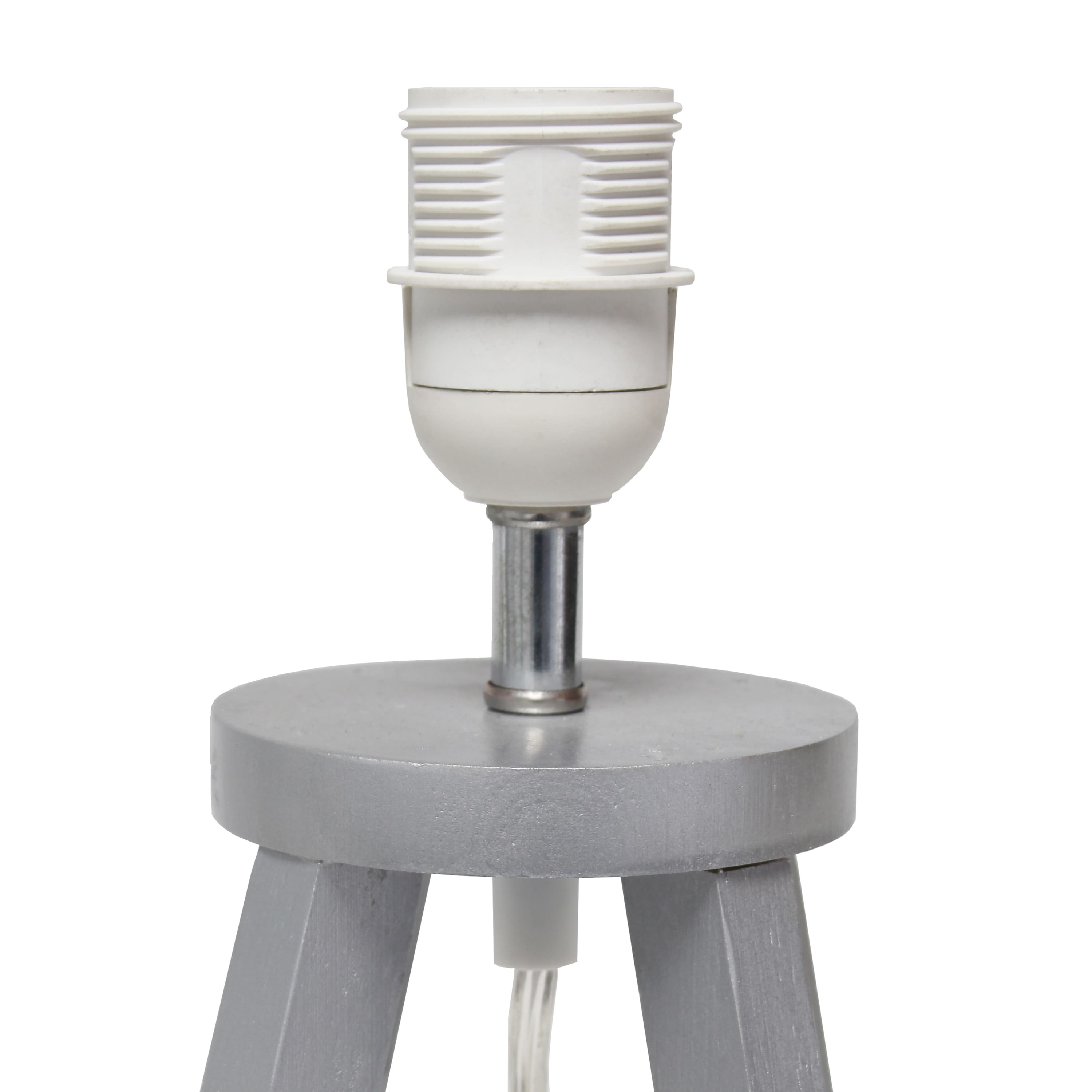 Simple Designs 19" Interlocked Triangular Table Lamp with White Shade