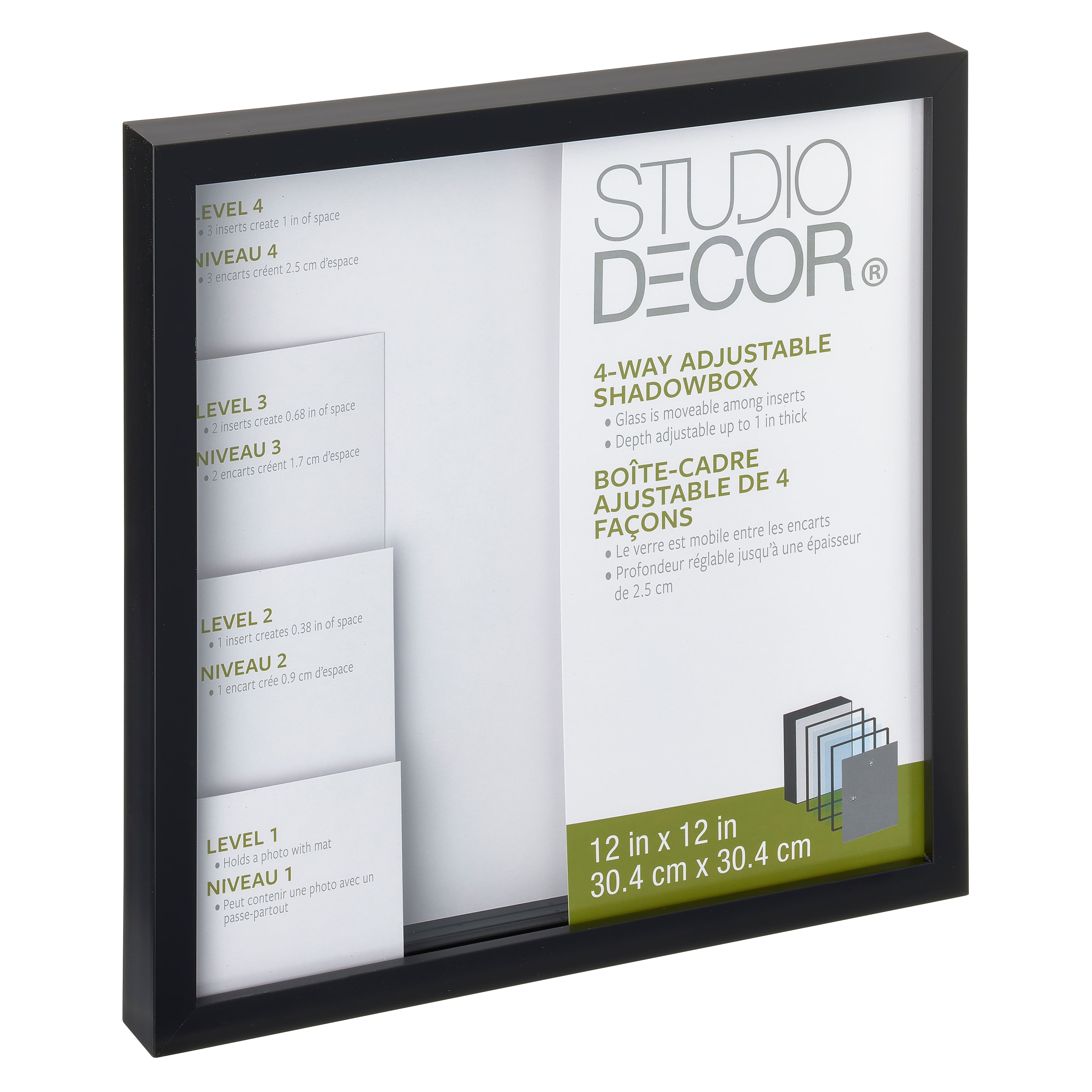Black Adjustable-Depth Shadow Box by Studio Décor®