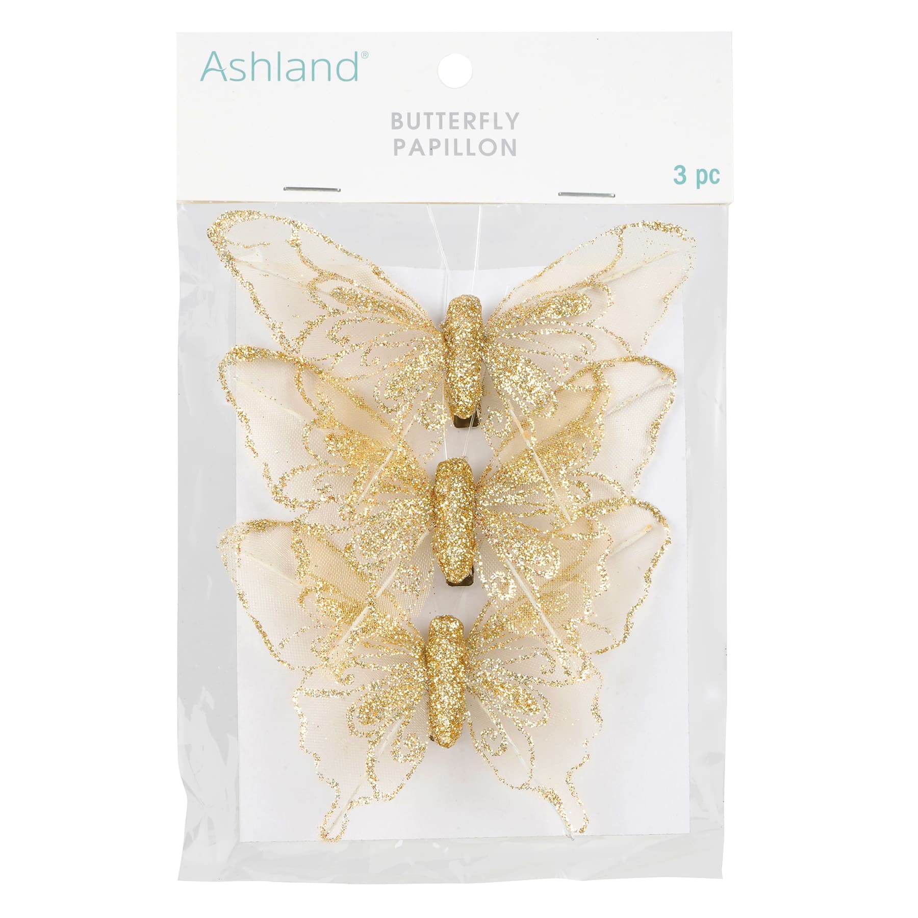 Glitter Butterfly Embellishments, 3ct. by Ashland®
