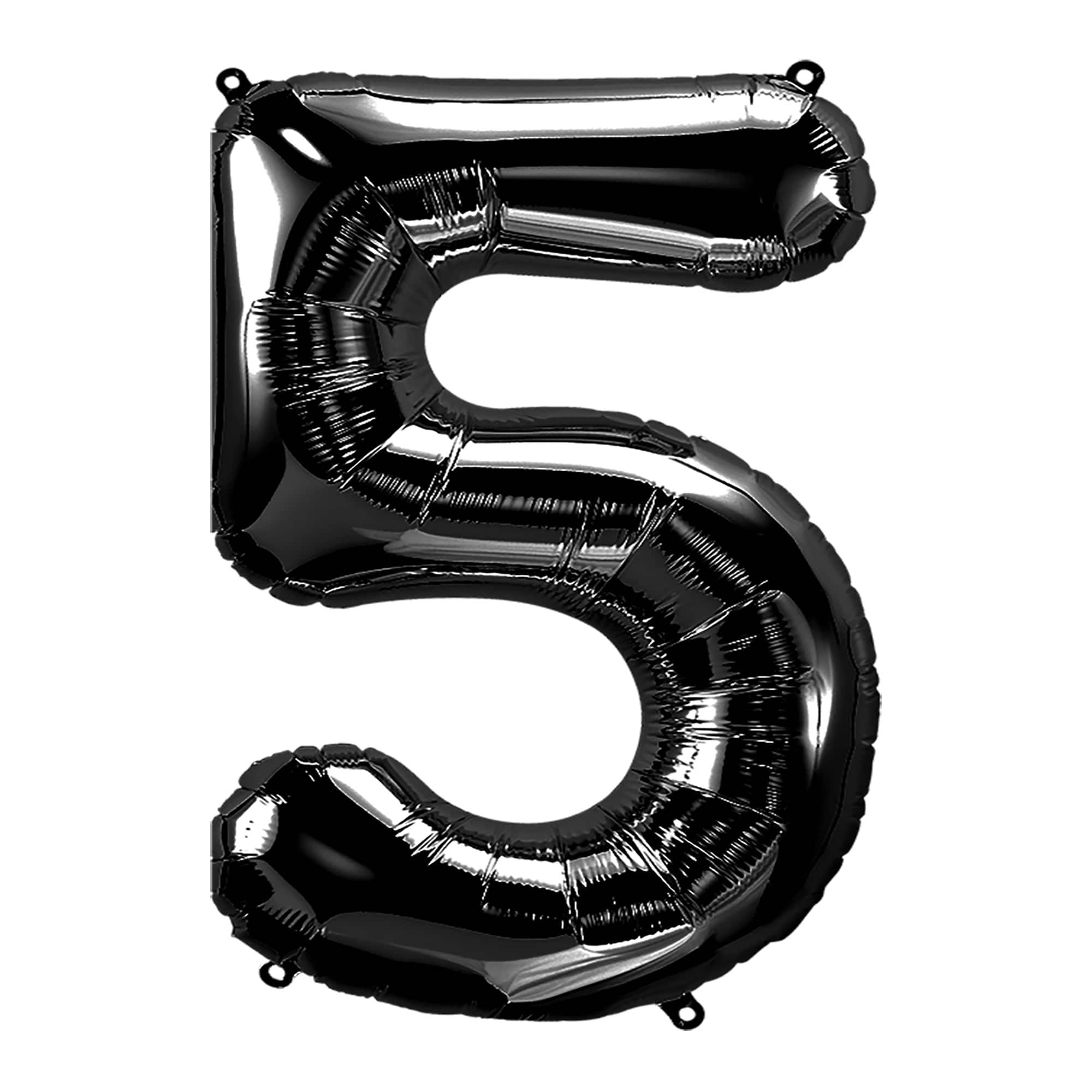 34&#x22; Black Number Foil Balloon