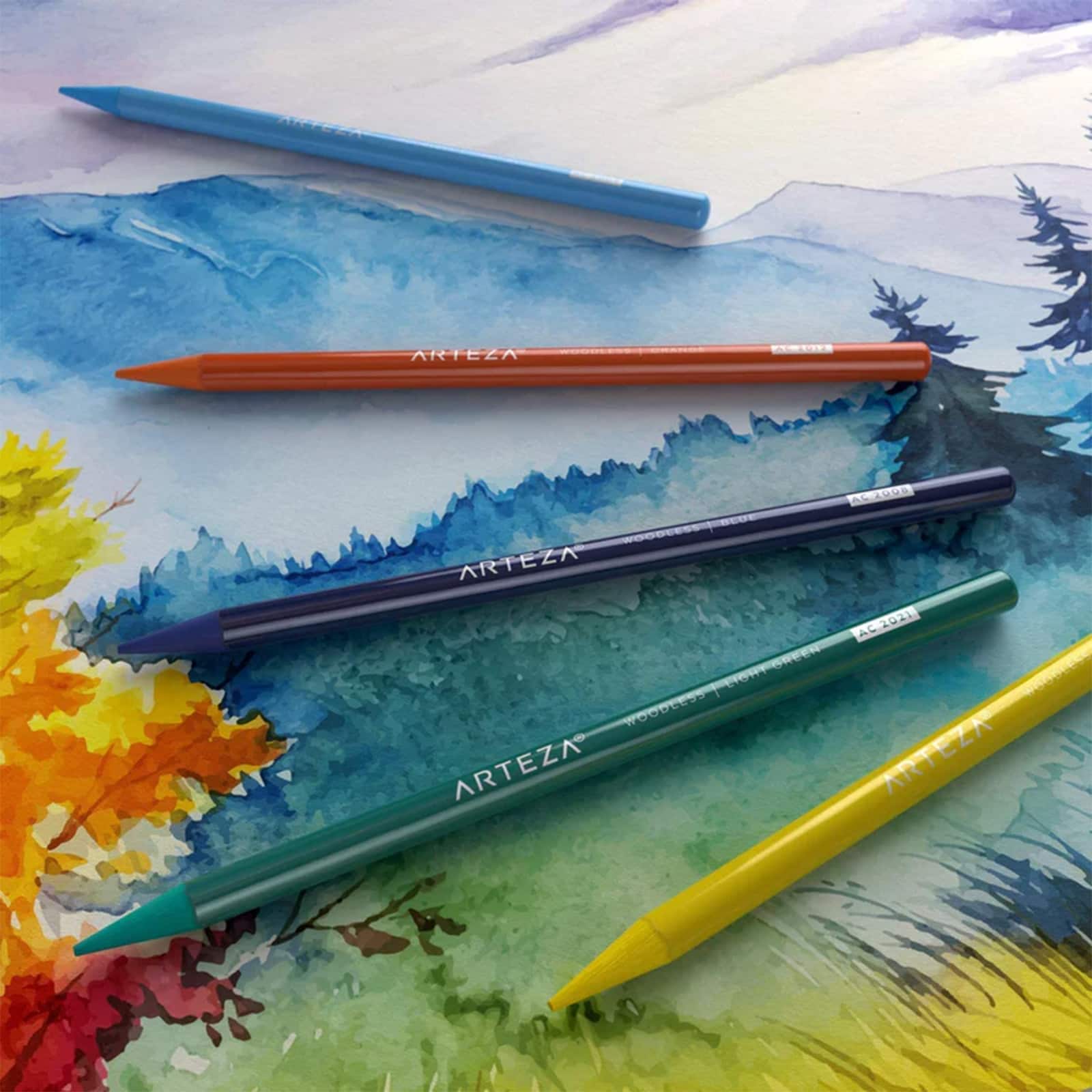 Arteza&#xAE; 24 Piece Woodless Watercolor Pencils