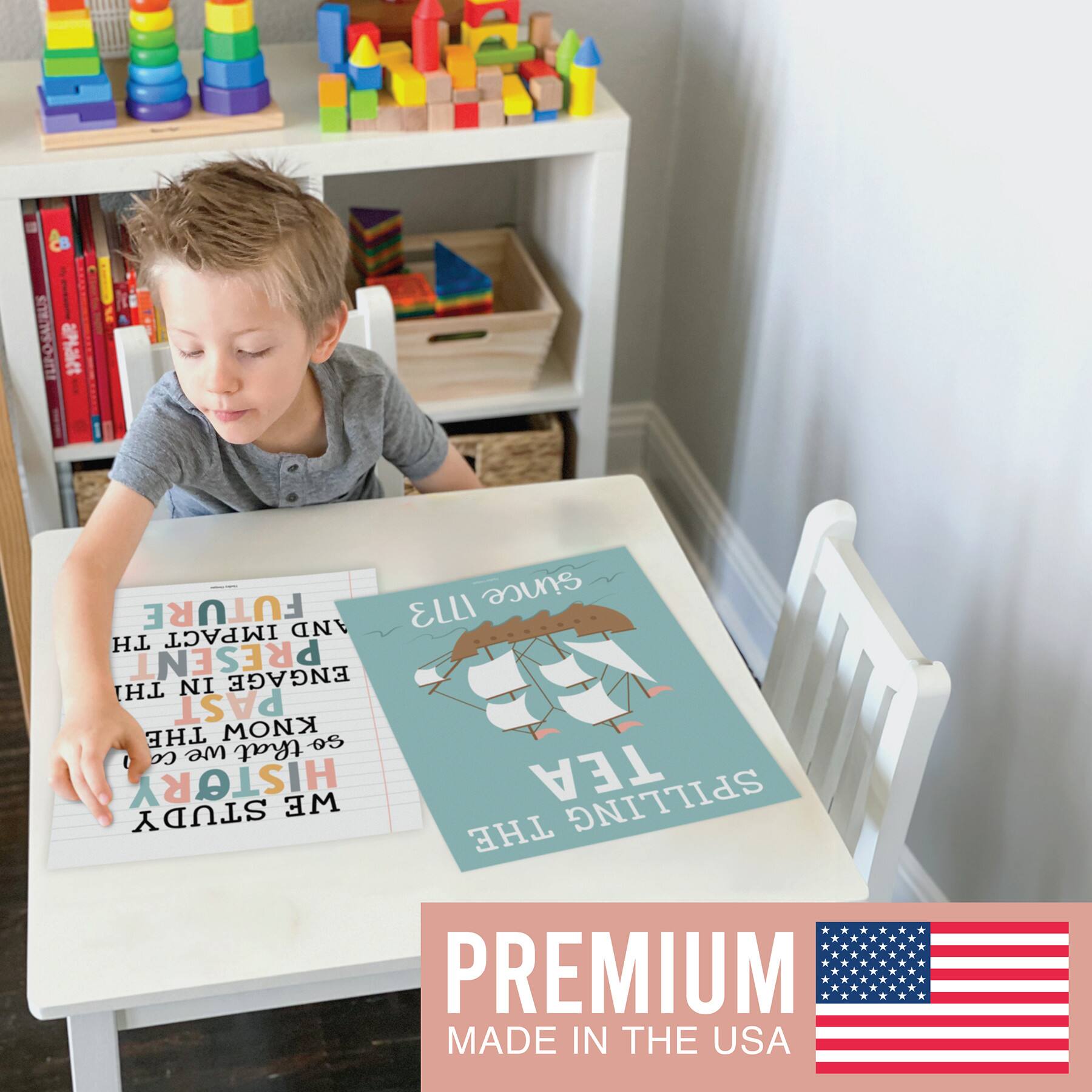 Hadley Designs 11" x 14" Boho History Bulletin Board Classroom Décor Posters Set