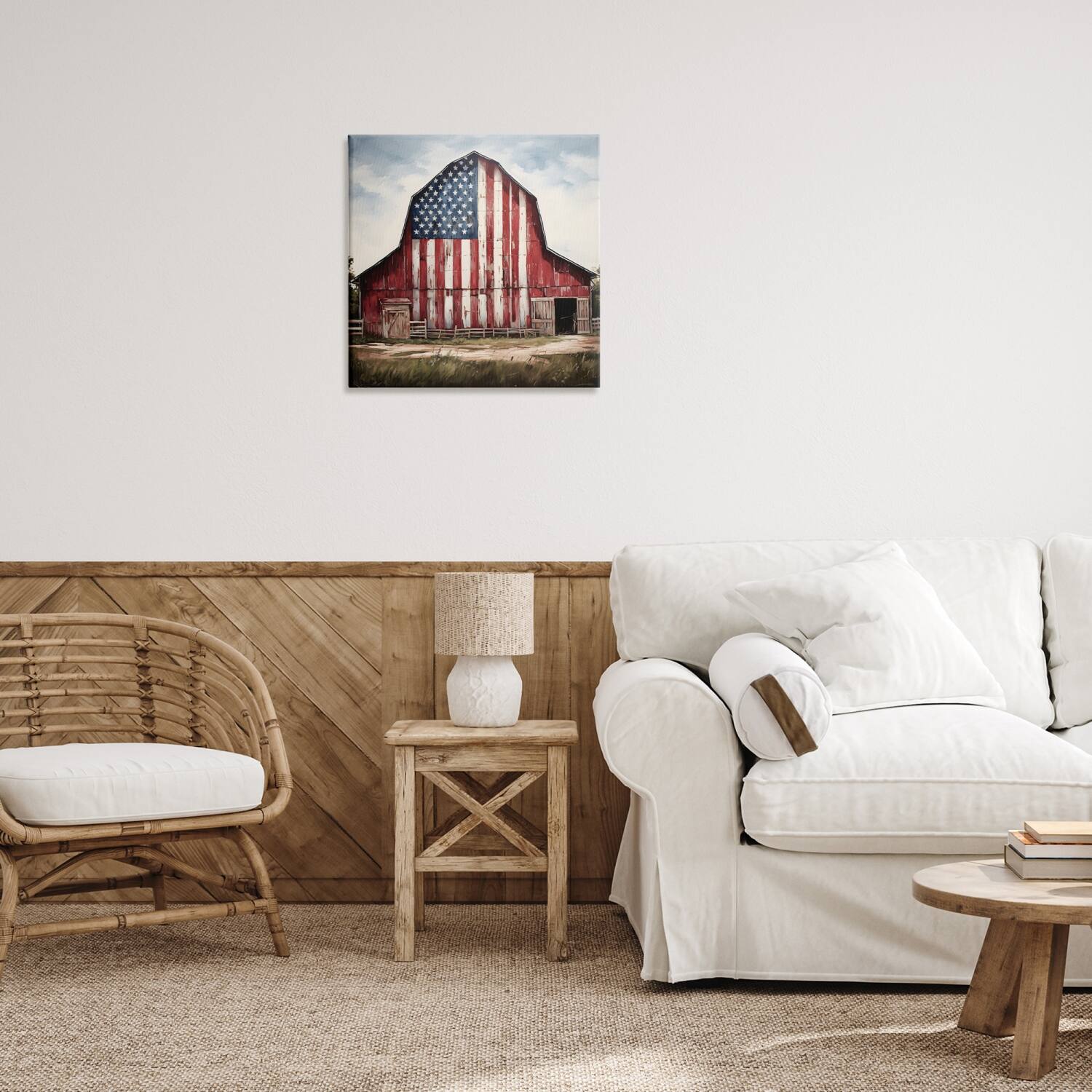 Stupell Industries Americana Barn View Canvas Wall Art