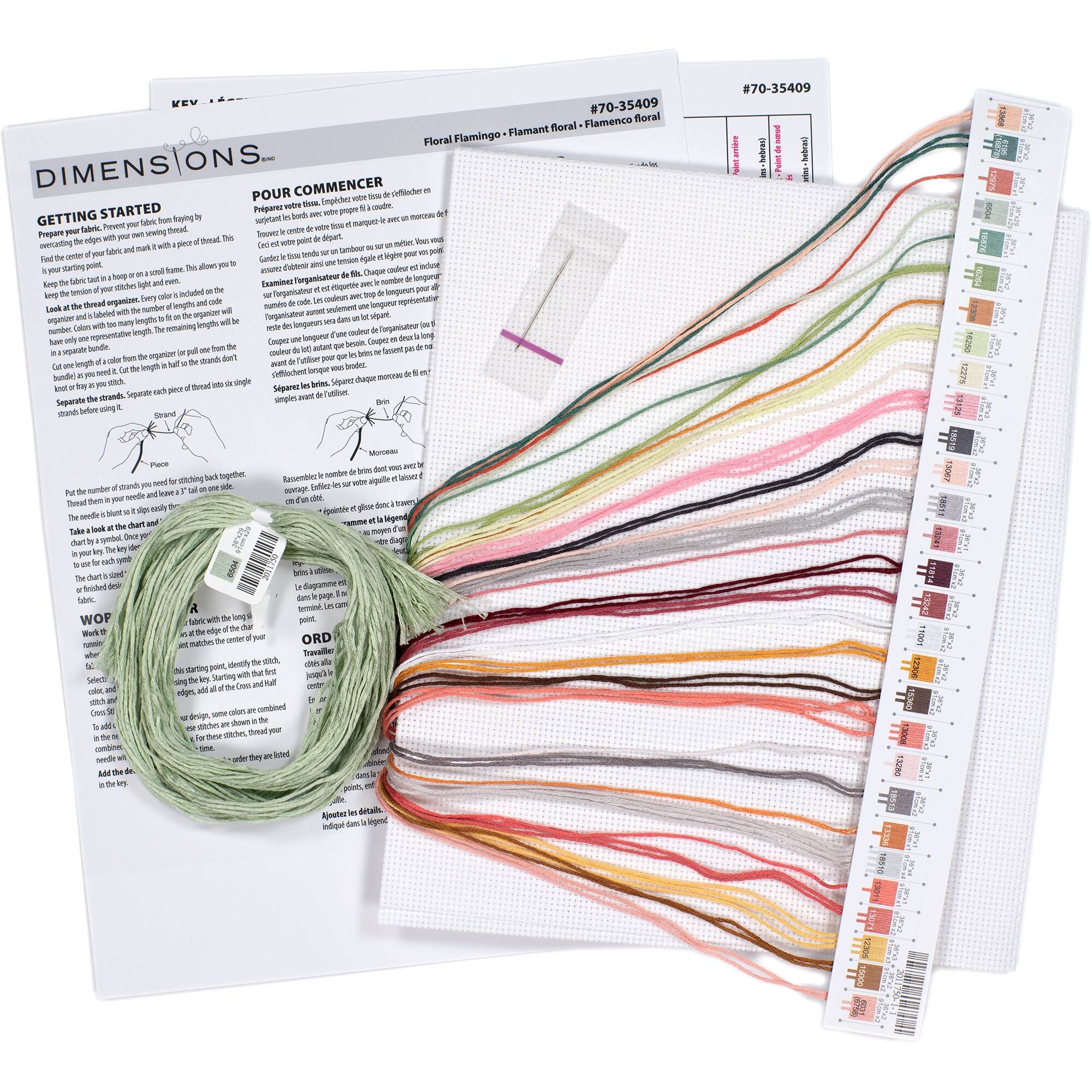 Dimensions® Floral Flamingo Counted Cross Stitch Kit
