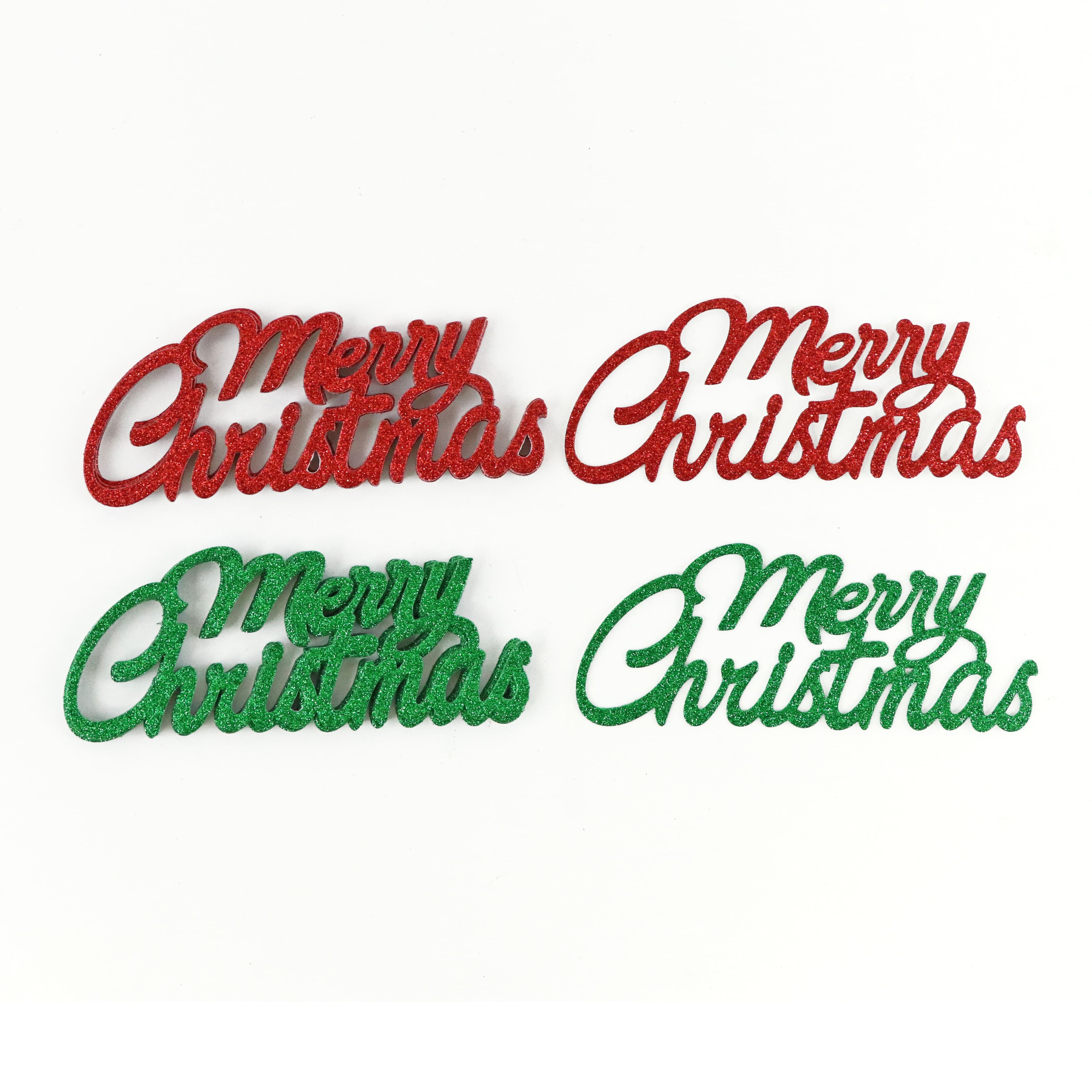 Merry Christmas Glitter Die-Cut Stickers by Recollections&#x2122;