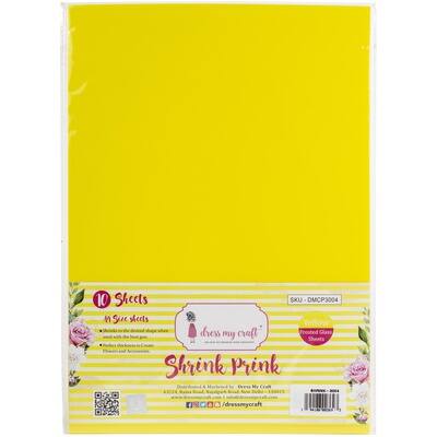 Dress My Craft® Shrink Prink A4 Frosted Plastic Sheets, 10ct