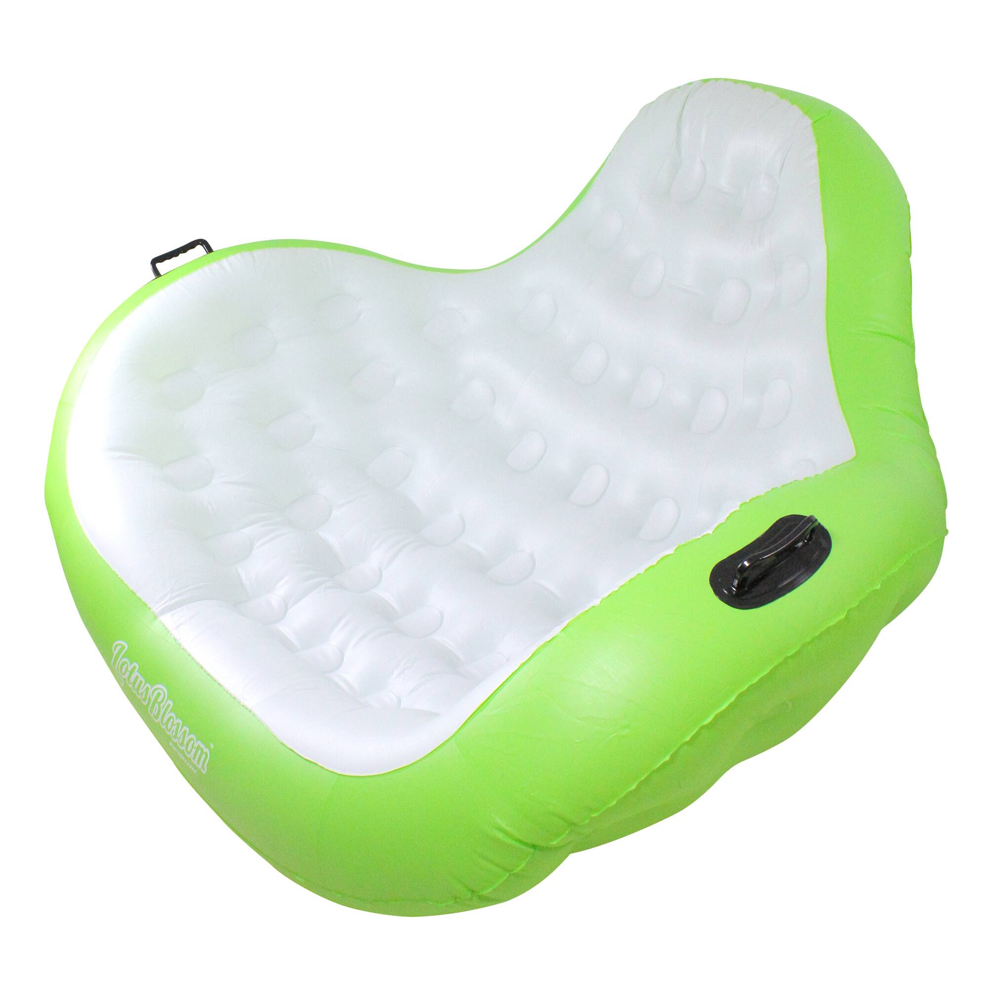 80" Inflatable Green Lotus Blossom Swimming Pool Duo Lounger