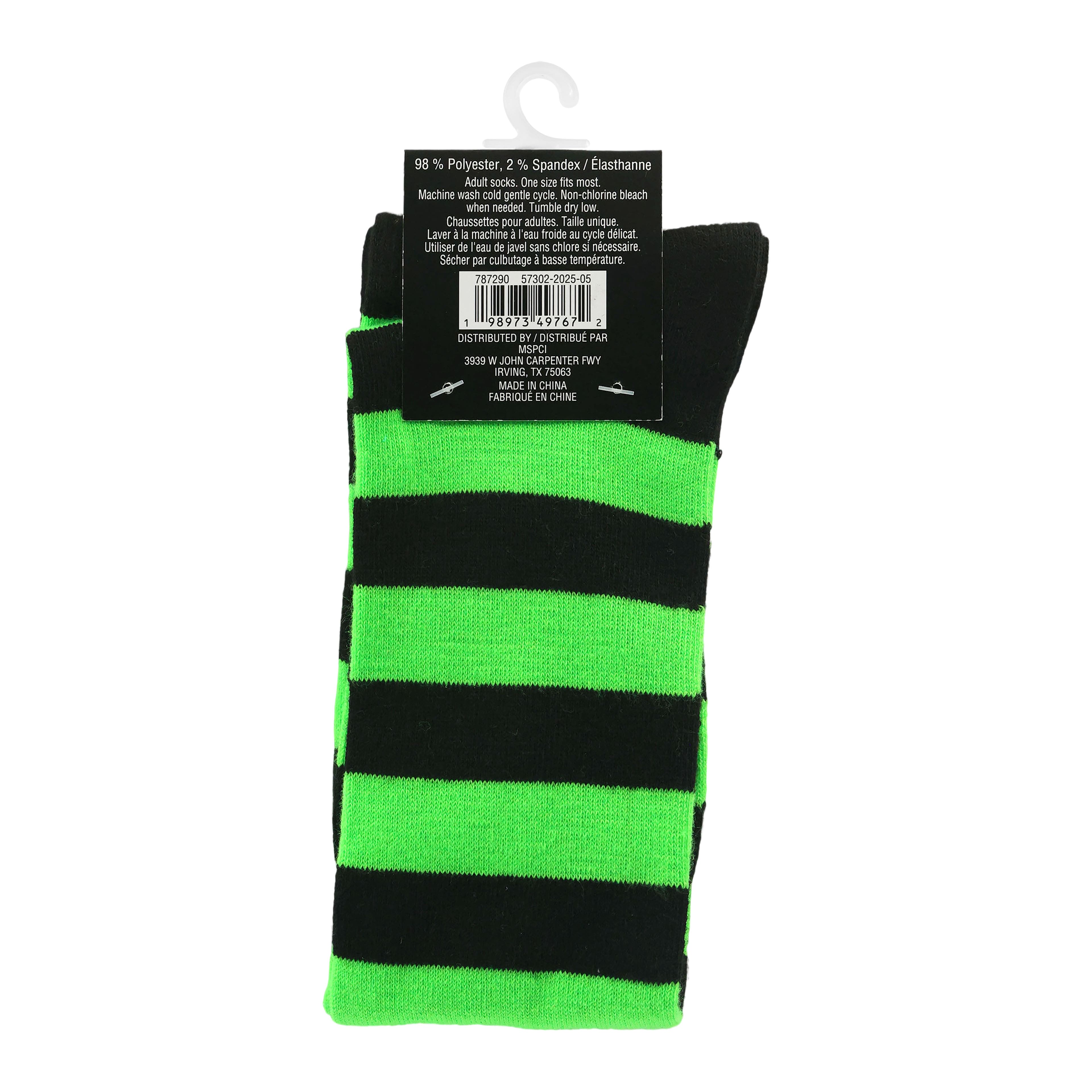 Green &#x26; Black Striped Knee High Socks by Celebrate It&#x2122;