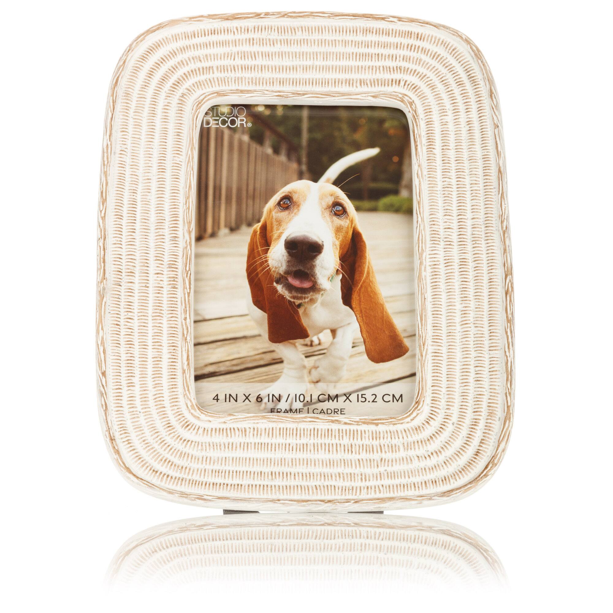 Woven White 4" x 6" Picture Frame by Studio Décor® Michaels
