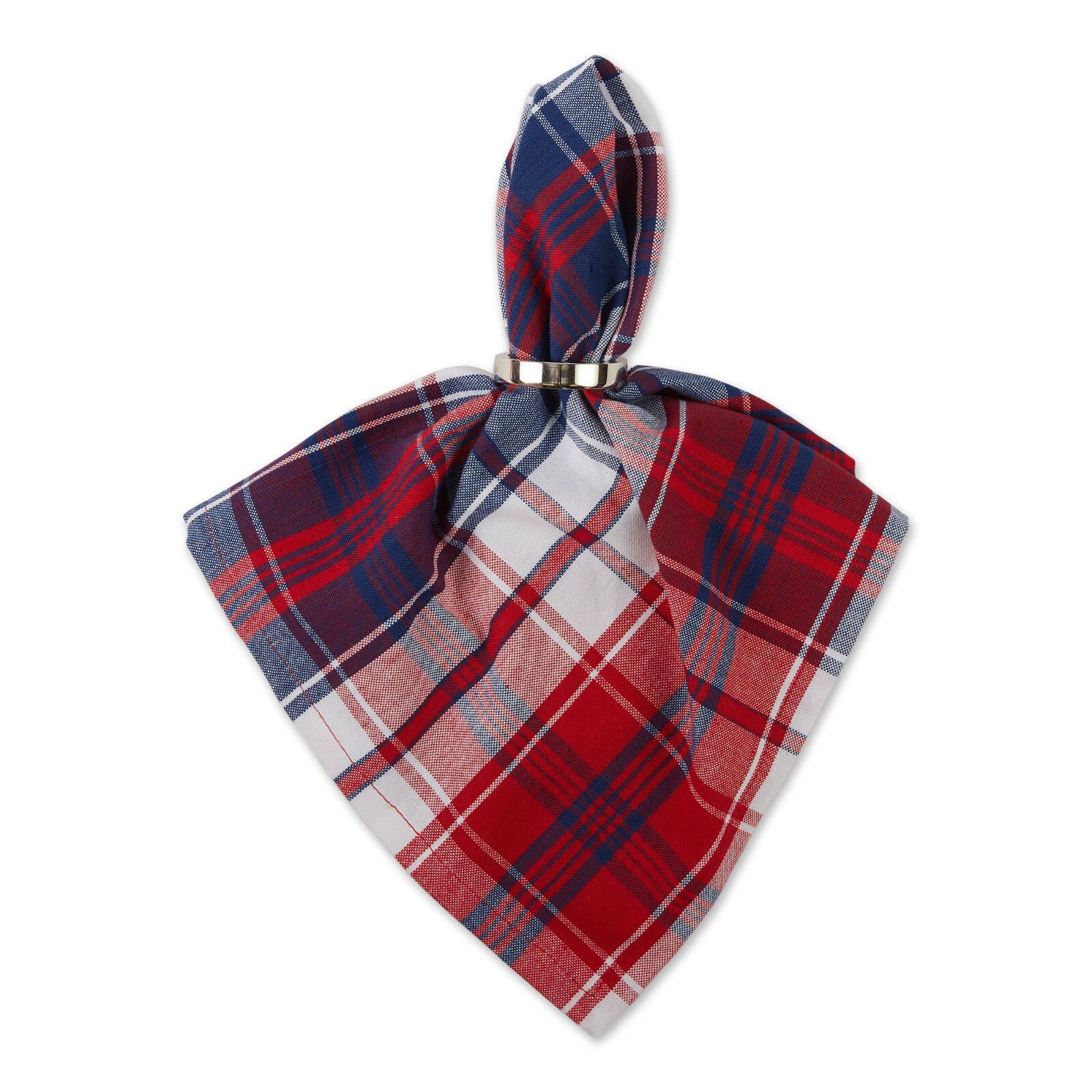 DII&#xAE; Americana Plaid Cloth Dinner Napkins, 6ct.