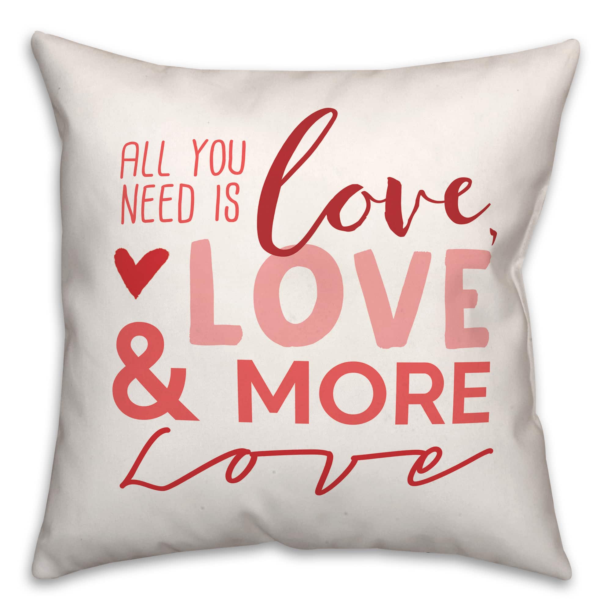 Love Type 16" x 16" Throw Pillow