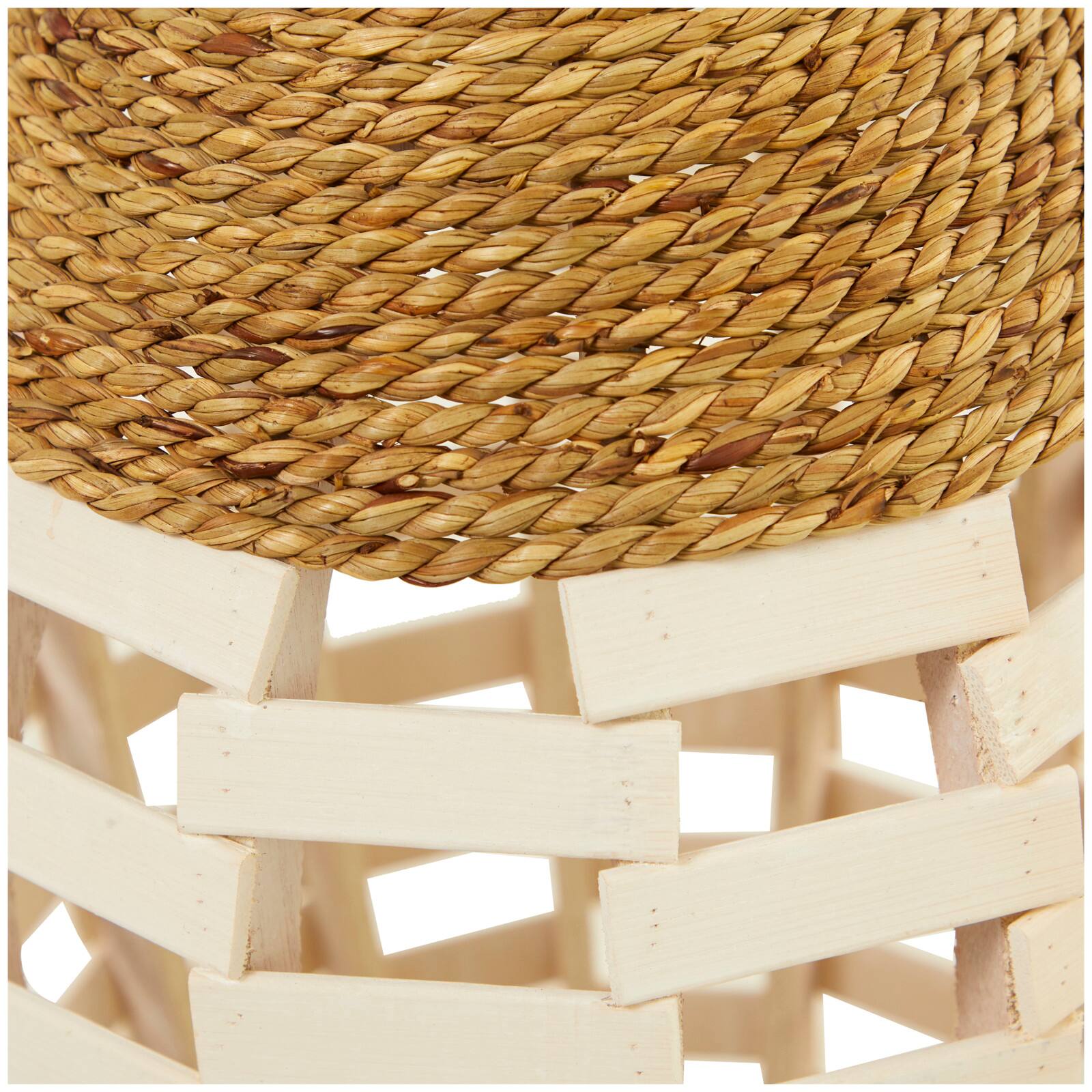 White Seagrass Handmade Tall Woven Floor Vase 11" x 11" x 32"