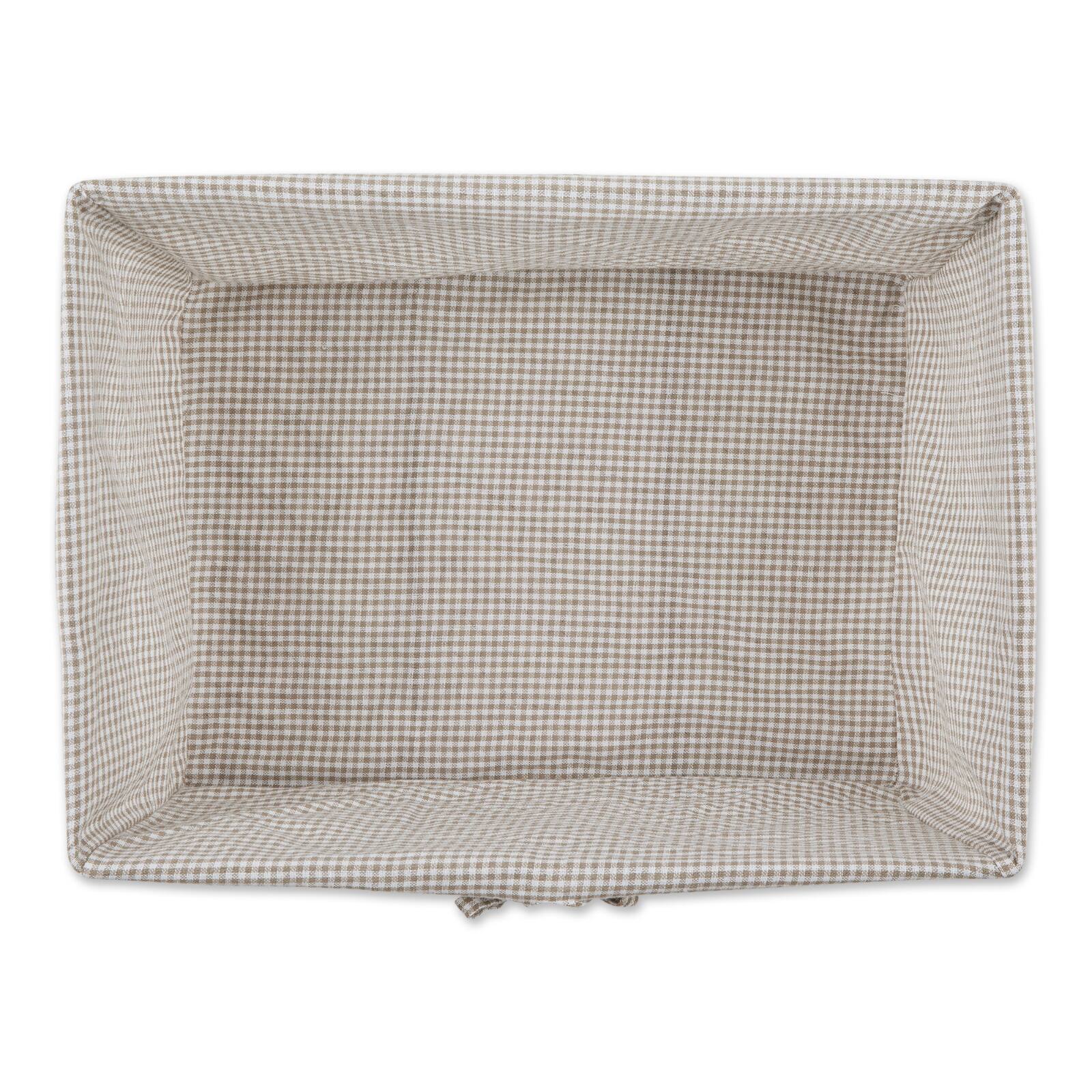 DII® Rustic Bronze Chicken Wire Baskets with Stone Gingham Liners Set
