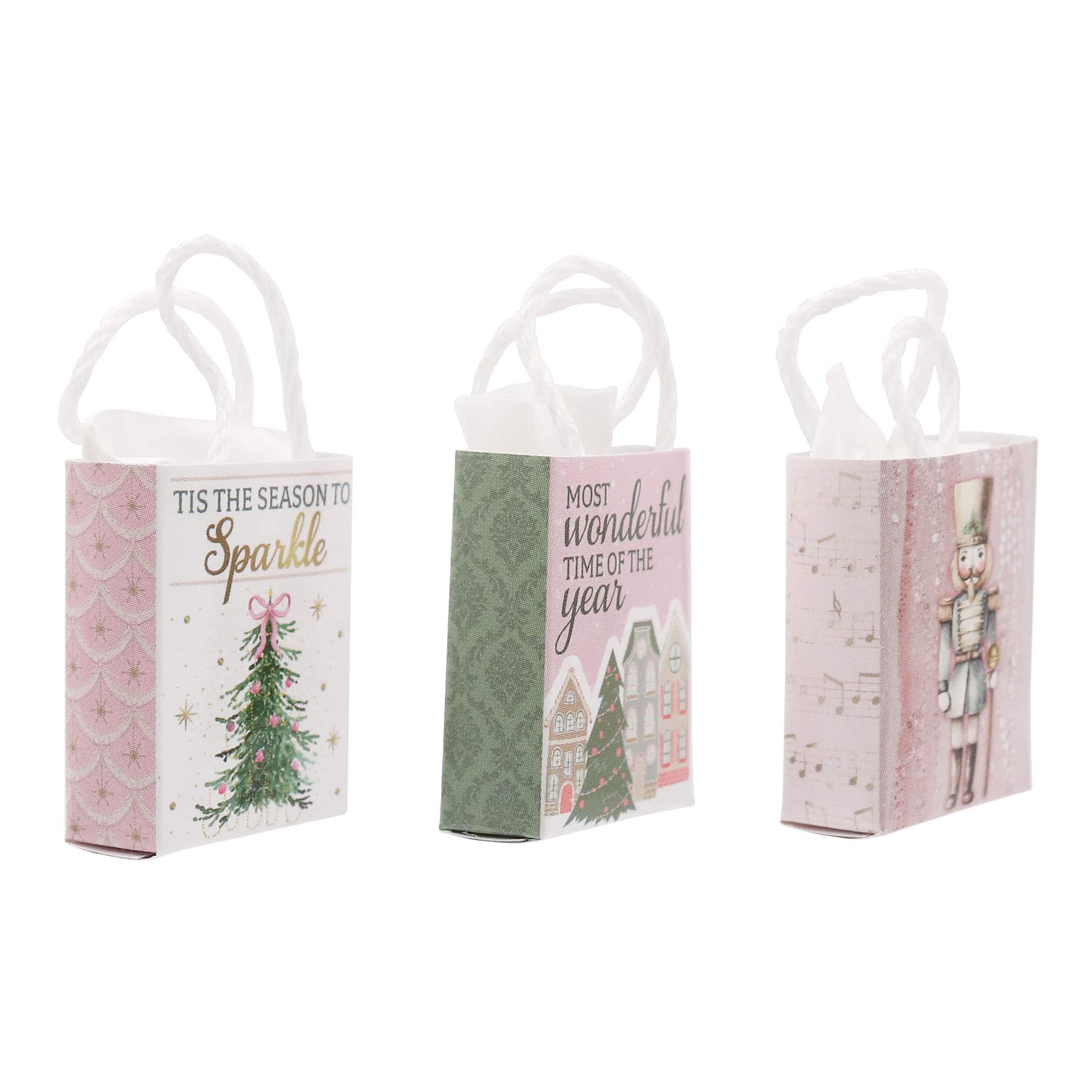 Mini Sparkly Holiday Gift Bag Decorations by Ashland&#xAE;