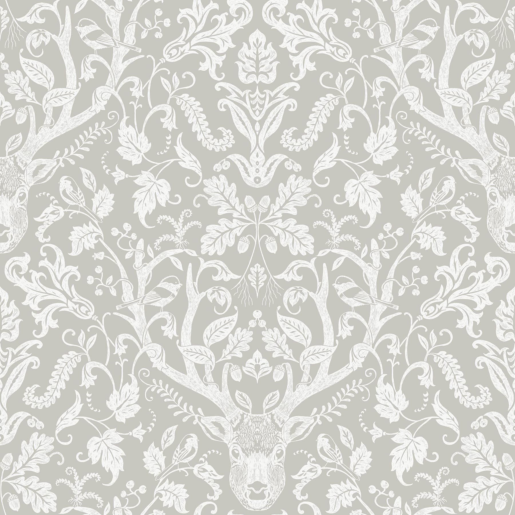 NuWallpaper Taupe Escape To The Forest Peel & Stick Wallpaper