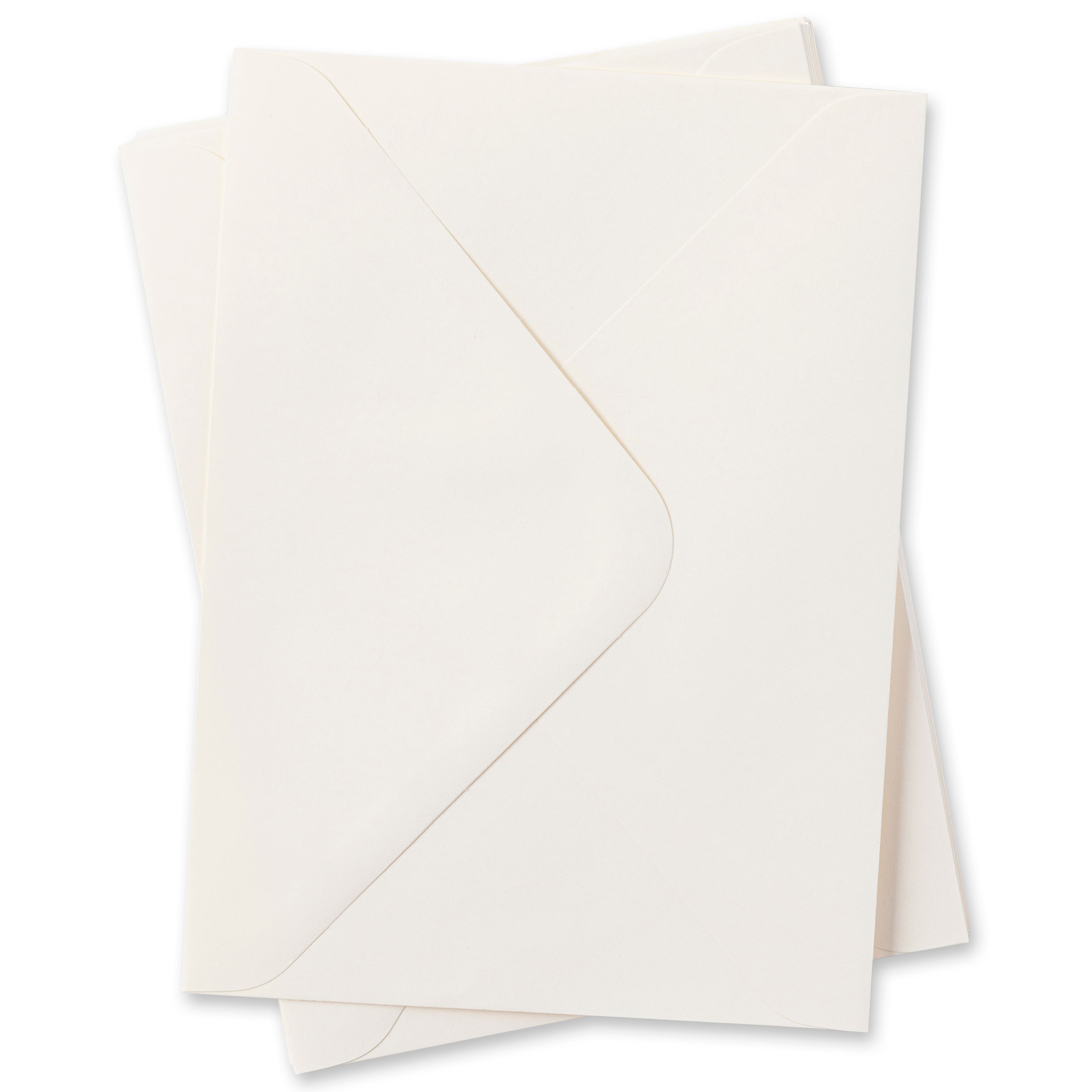 12 Packs: 50 ct. (600 total) 5.25&#x22; x 7.25&#x22; Ivory Envelopes by Recollections&#x2122;