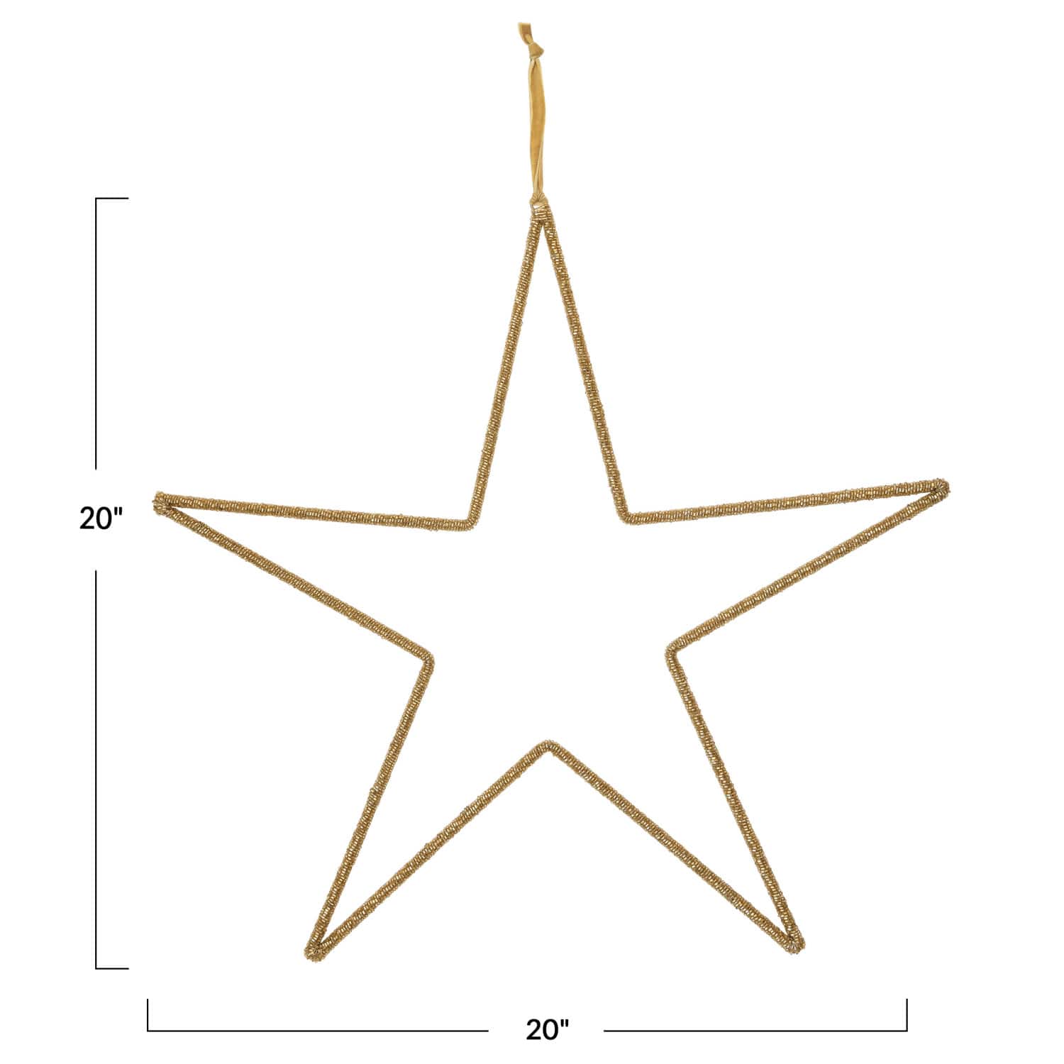 Hello Honey® Gold Beaded Star Wall Hanging