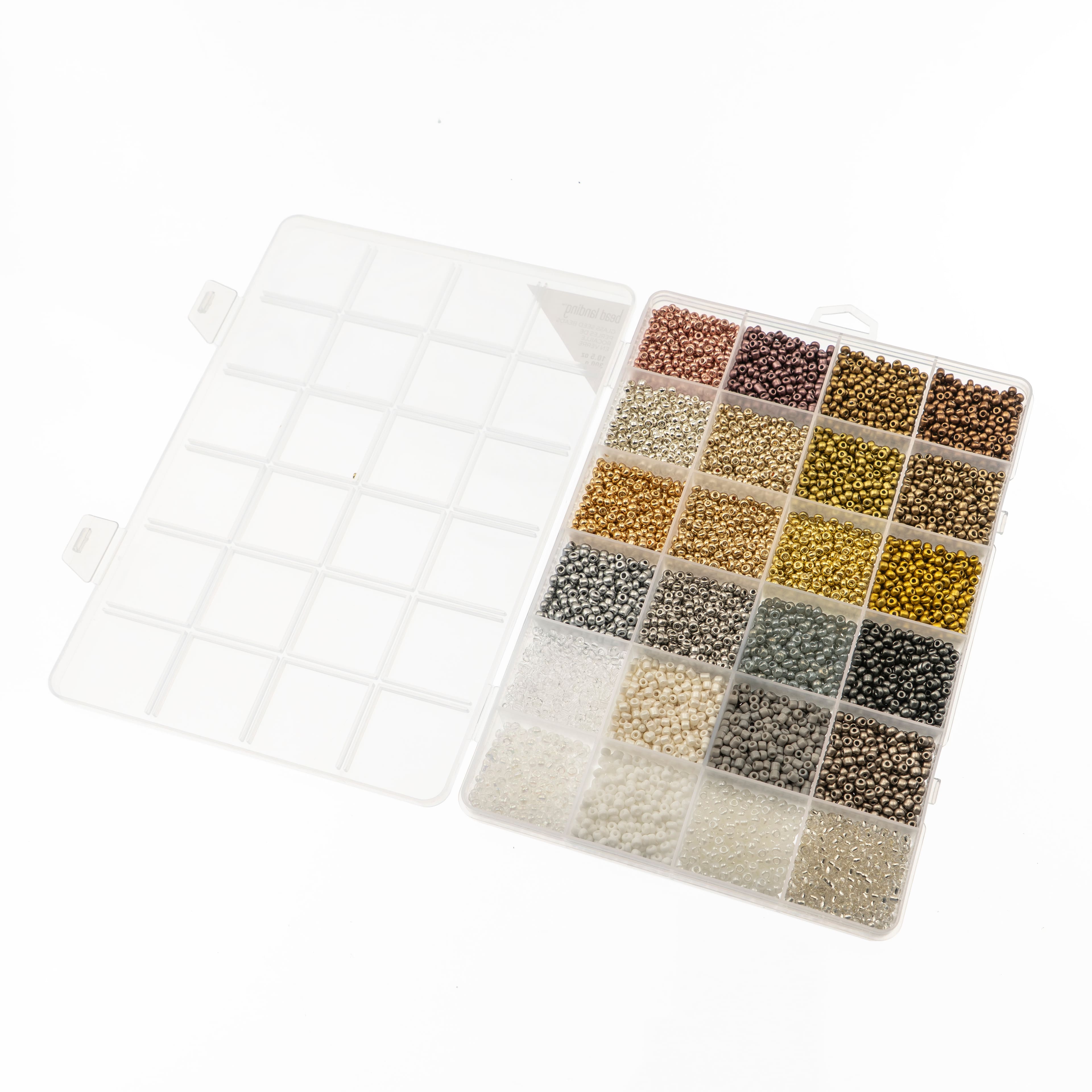 8/0 Neutral & Metallic Glass Seed Beads, 10.5oz. by Bead Landing™