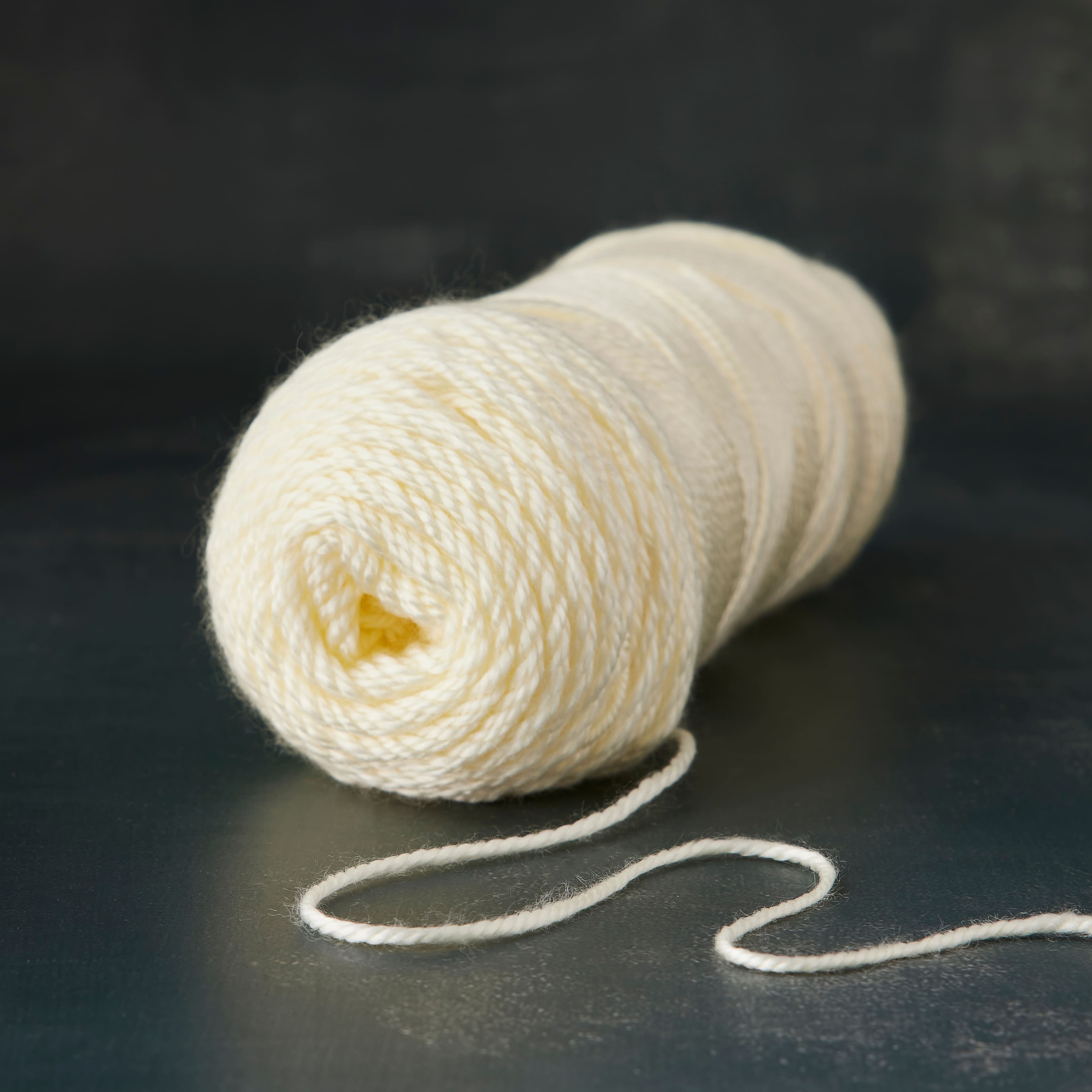 Loops & Threads, Soft & Shiny Solid Yarn, White, 6 oz. Skein