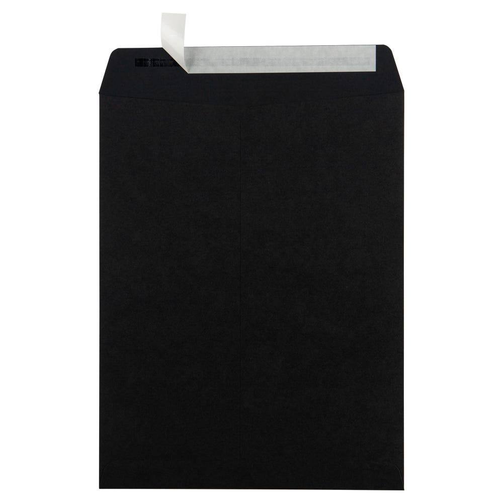 JAM Paper 10" x 13" Smooth Black Open End Catalog Envelopes