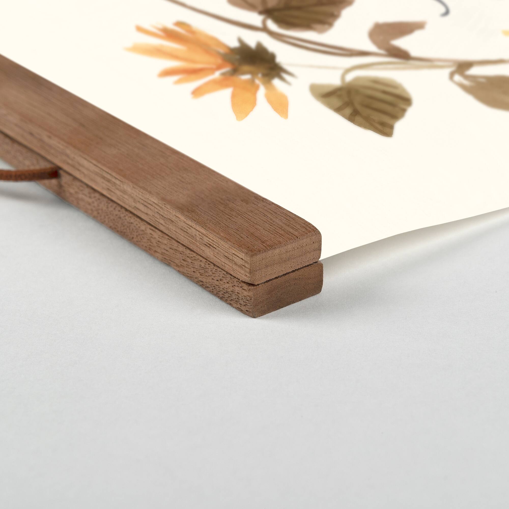 Love Overflows and Joy Never Ends Teak Hanging Canvas