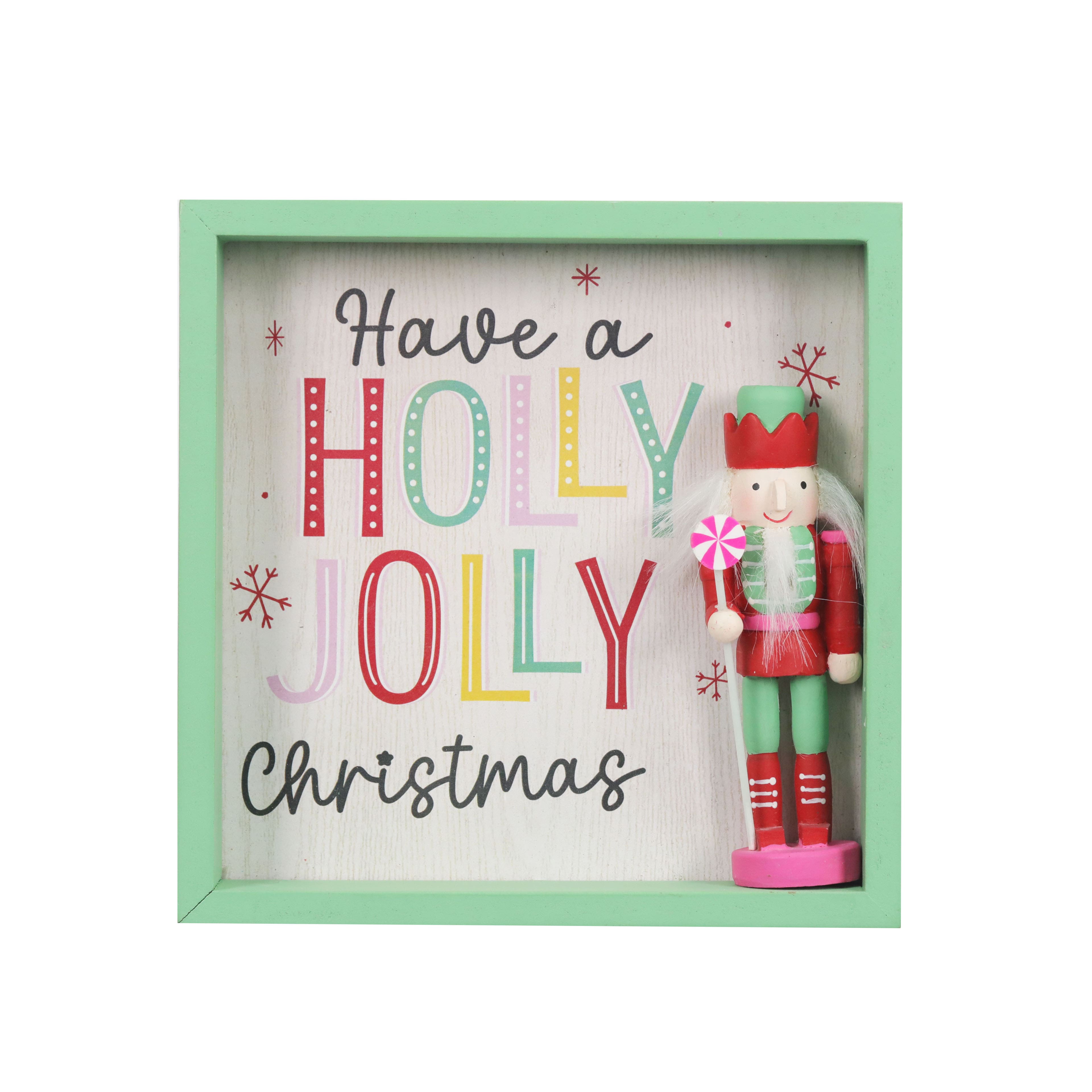 7&#x22; Nutcracker Holly Jolly Christmas Tabletop D&#xE9;cor by Ashland&#xAE;