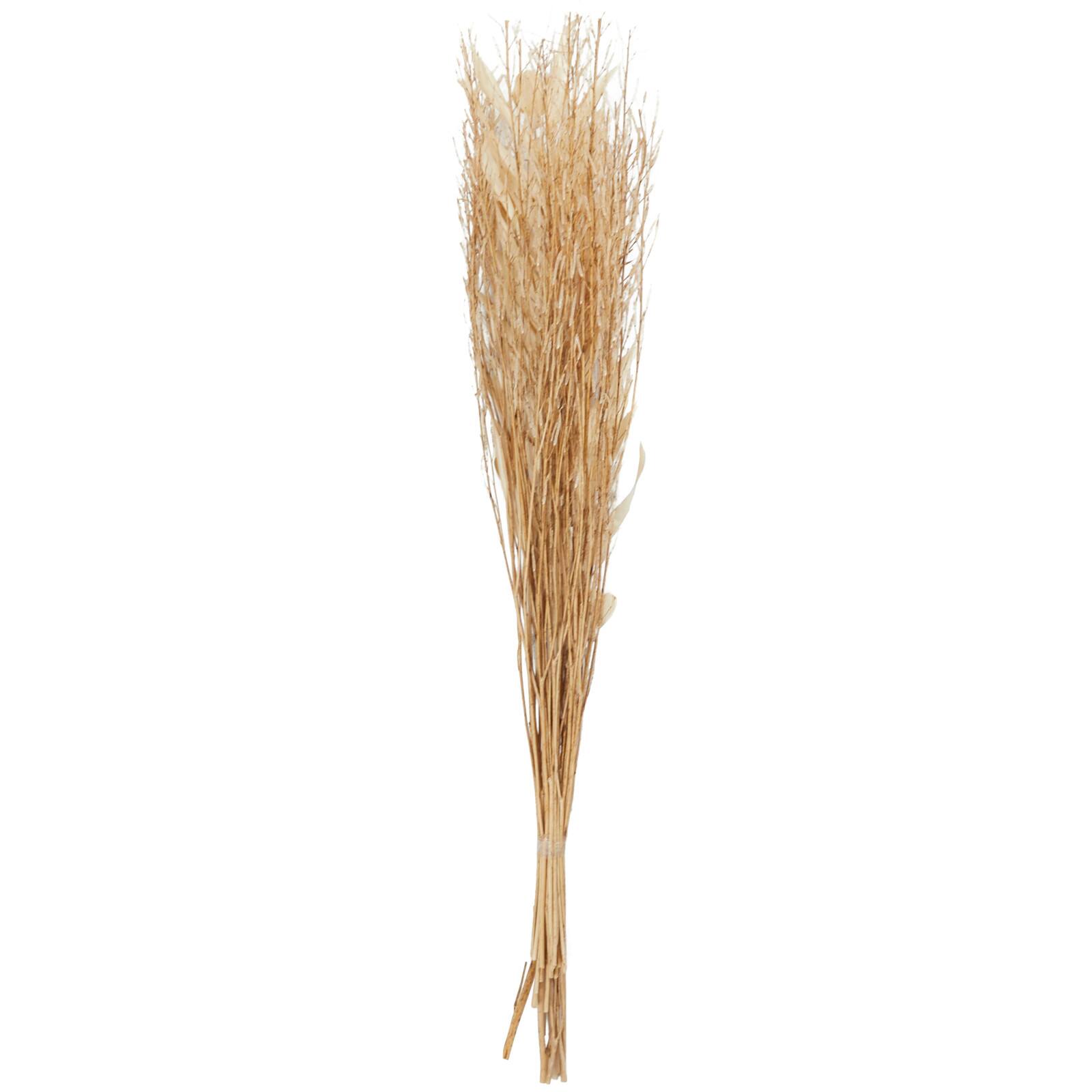 39&#x22; Cream Dried Plant Floral Bouquet Palm Leaf Natural Foliage