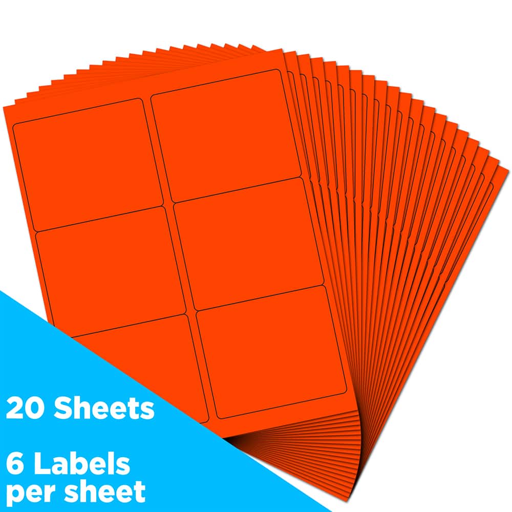 JAM Paper Adhesive Shipping Labels, 3.33&#x22; x 4&#x22;