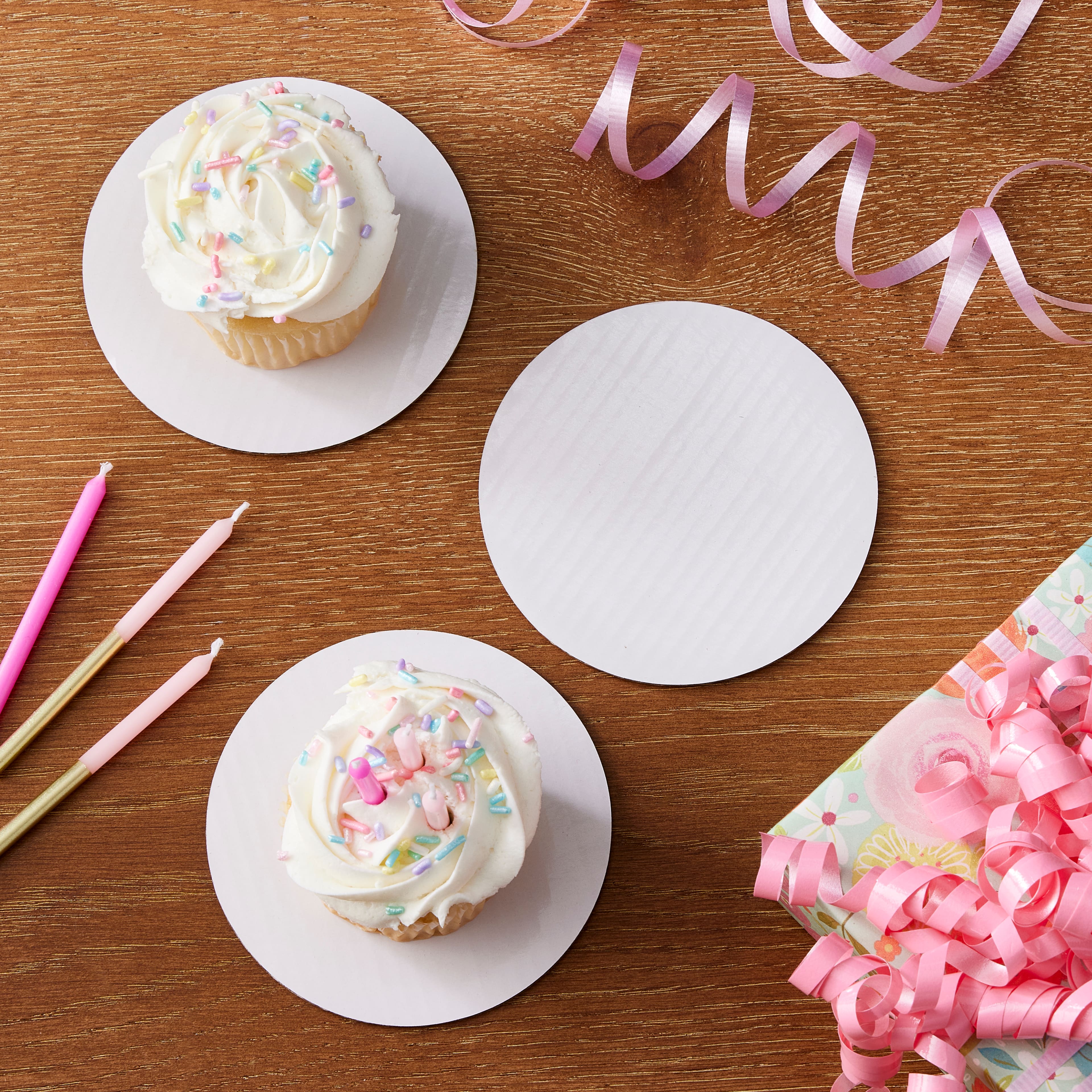 12 Packs: 8 ct. (96 total) White Mini Round Cake Boards by Celebrate It&#xAE;
